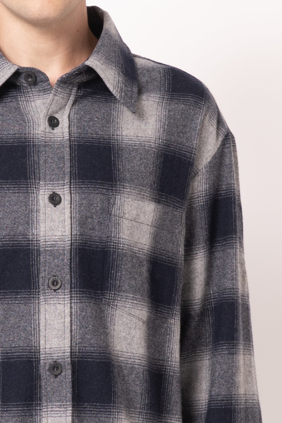 Light Grey Checked Overshirt