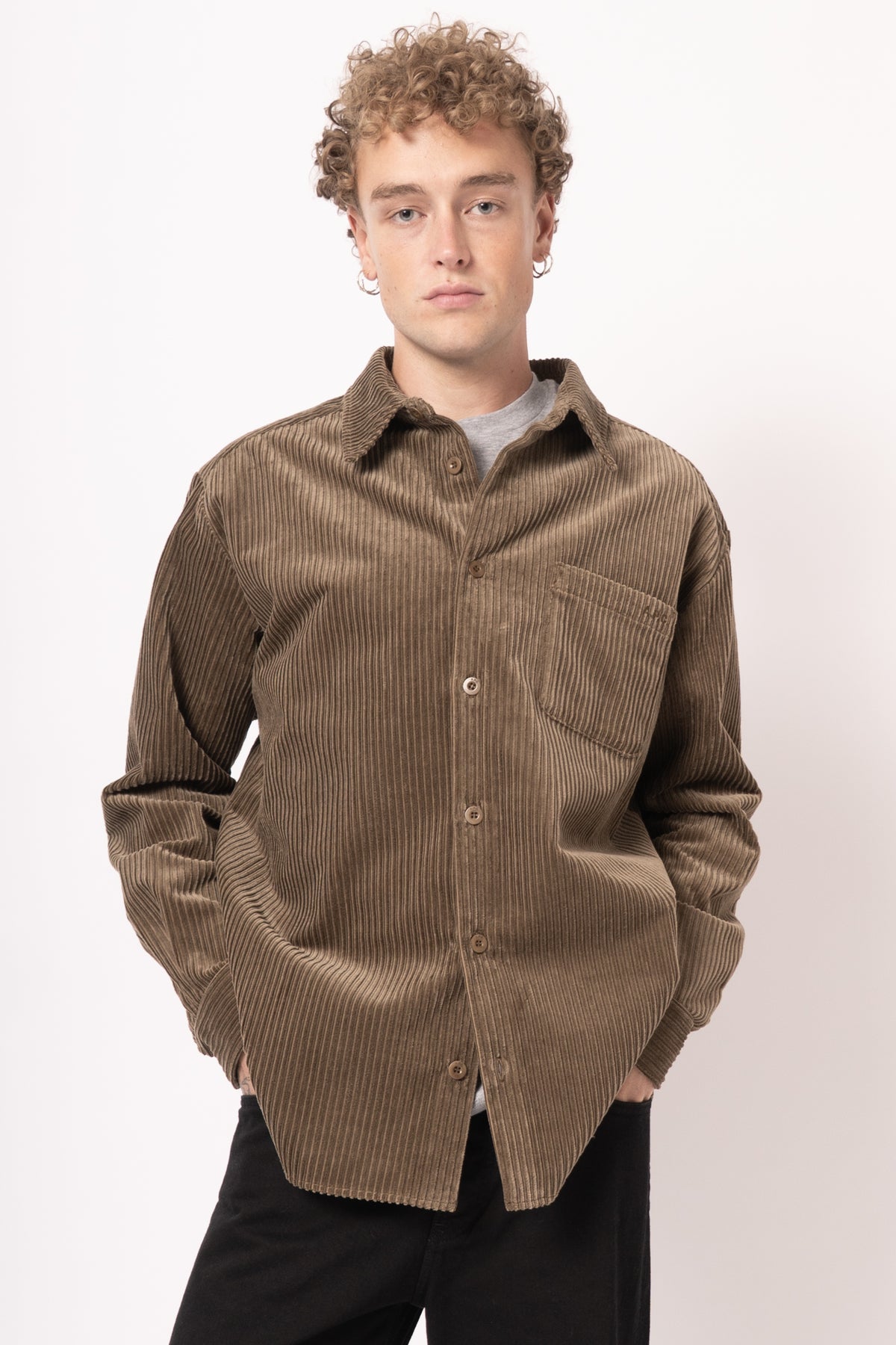 Malo Logo Shirt Taupe