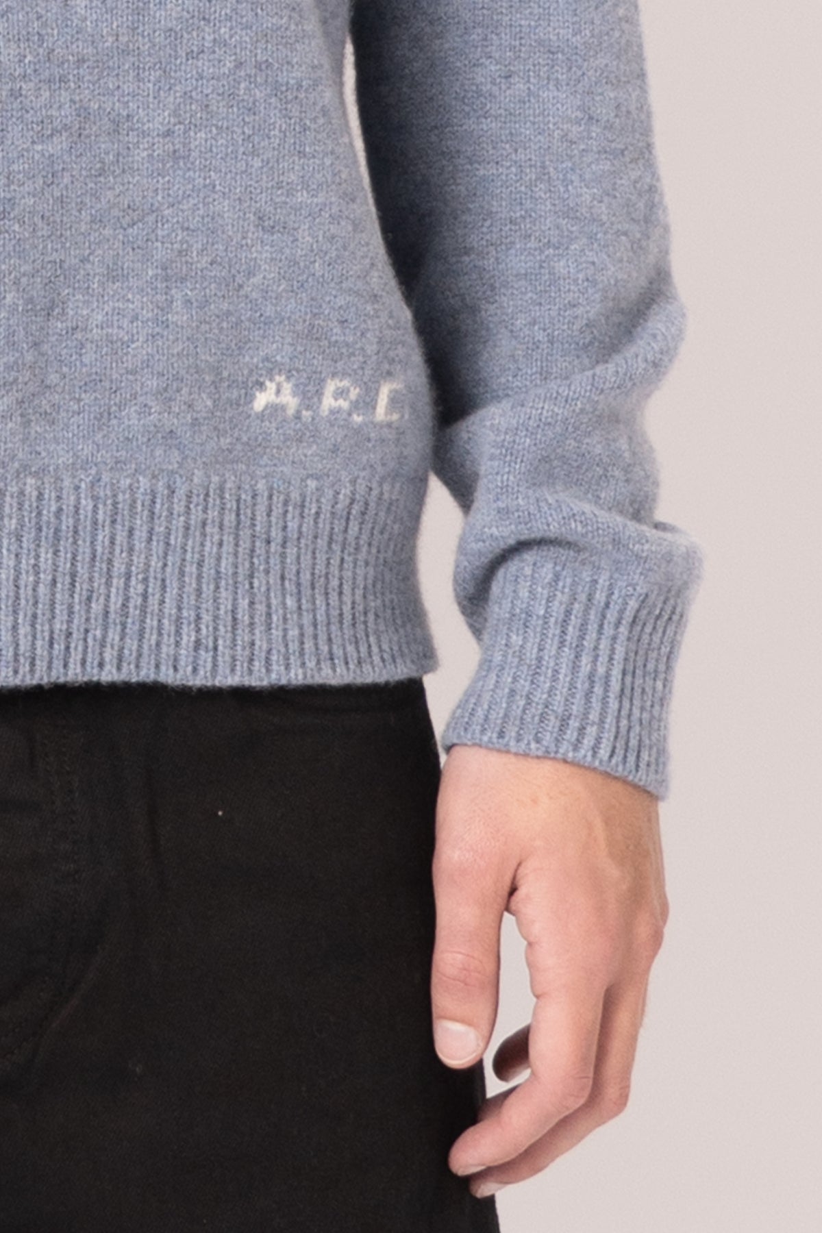 Loose Grey Blue Wool Sweater