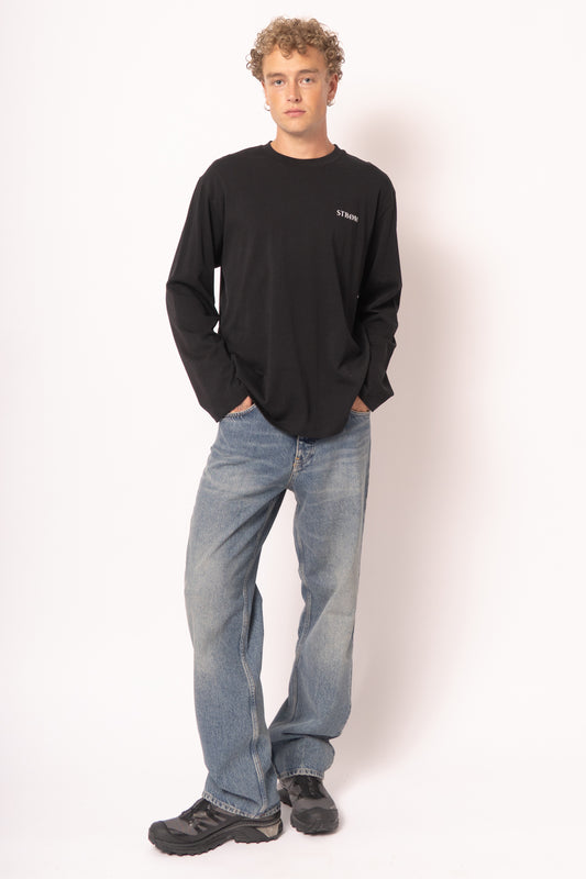 Nicholasst Logo LS T-Shirt Black