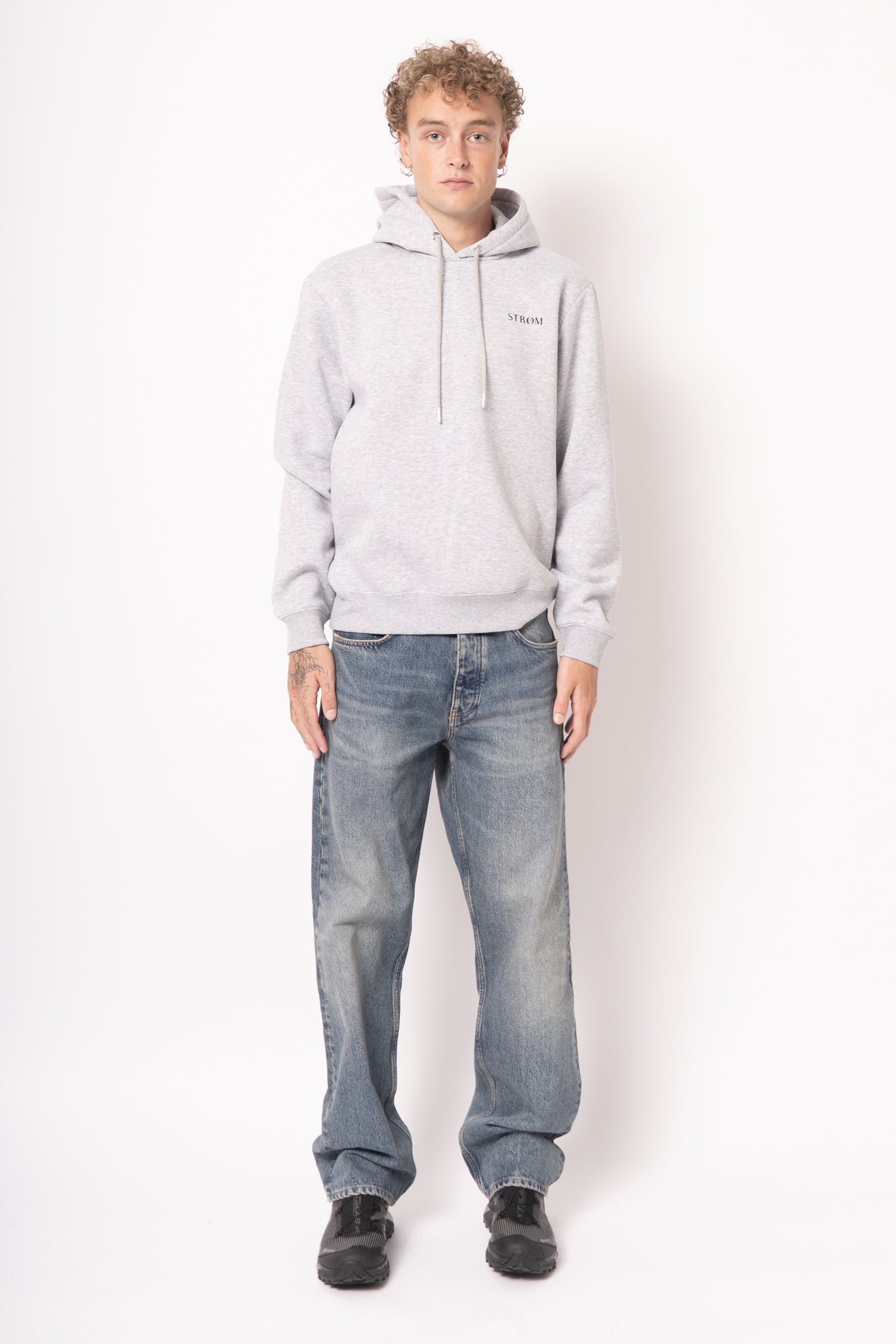 Noahst Logo Sweatshirt Grey Melange