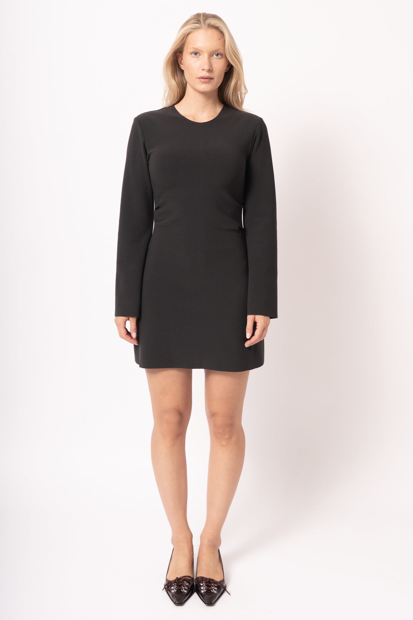 Lay2 Drape Mini Dress Anthracite