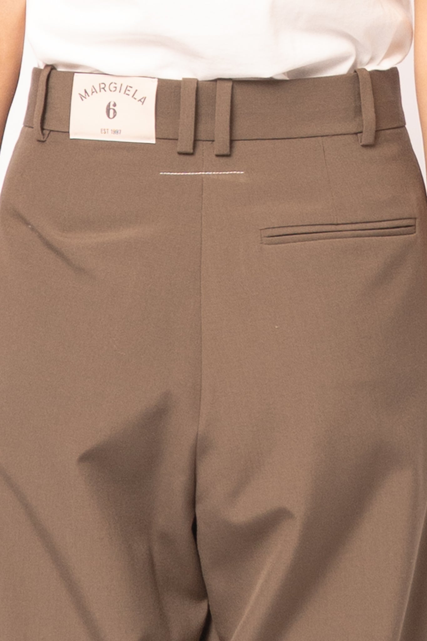 Mannequin Label Wool Blend Pleated Trousers