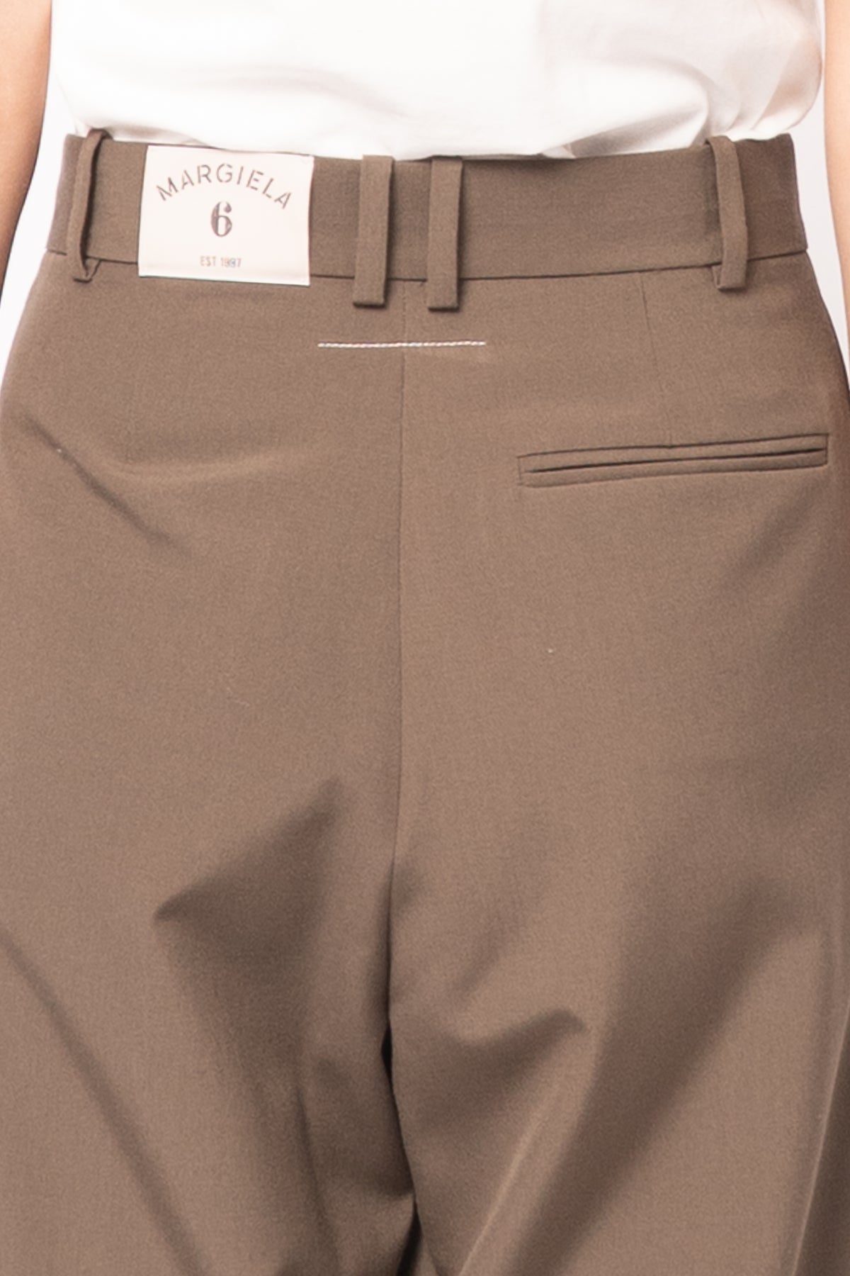Mannequin Label Wool Blend Pleated Trousers