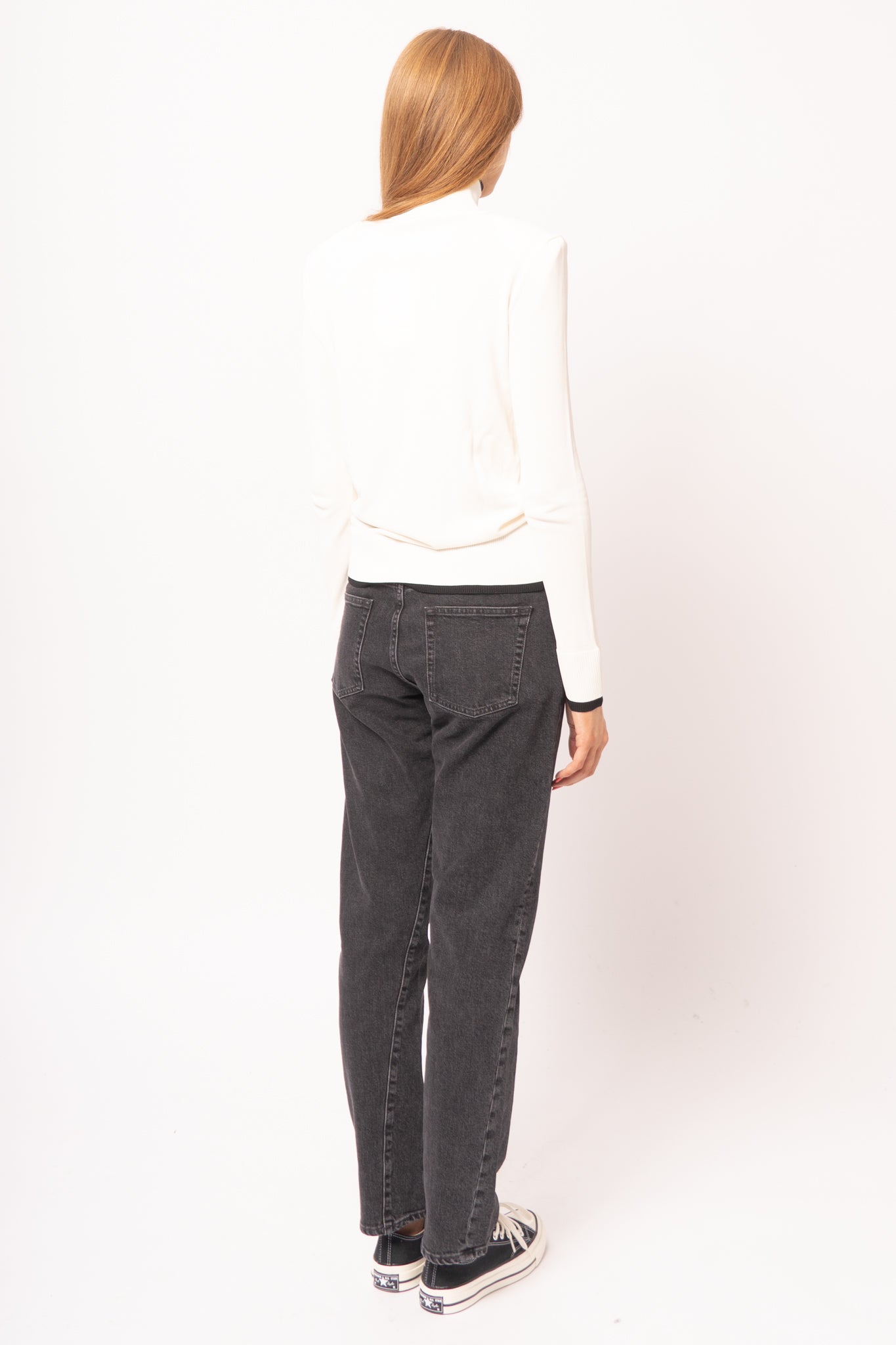 Fitted Ribbed Top Off-White