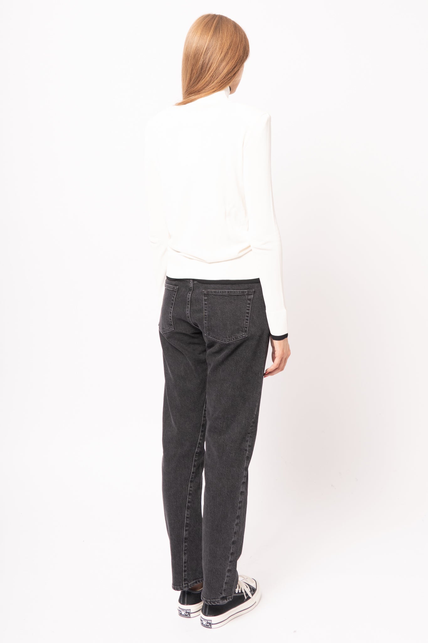 Fitted Ribbed Top Off-White