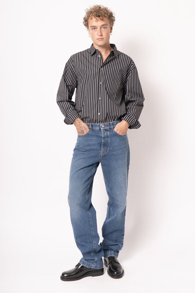 Blue Straight Leg Jeans