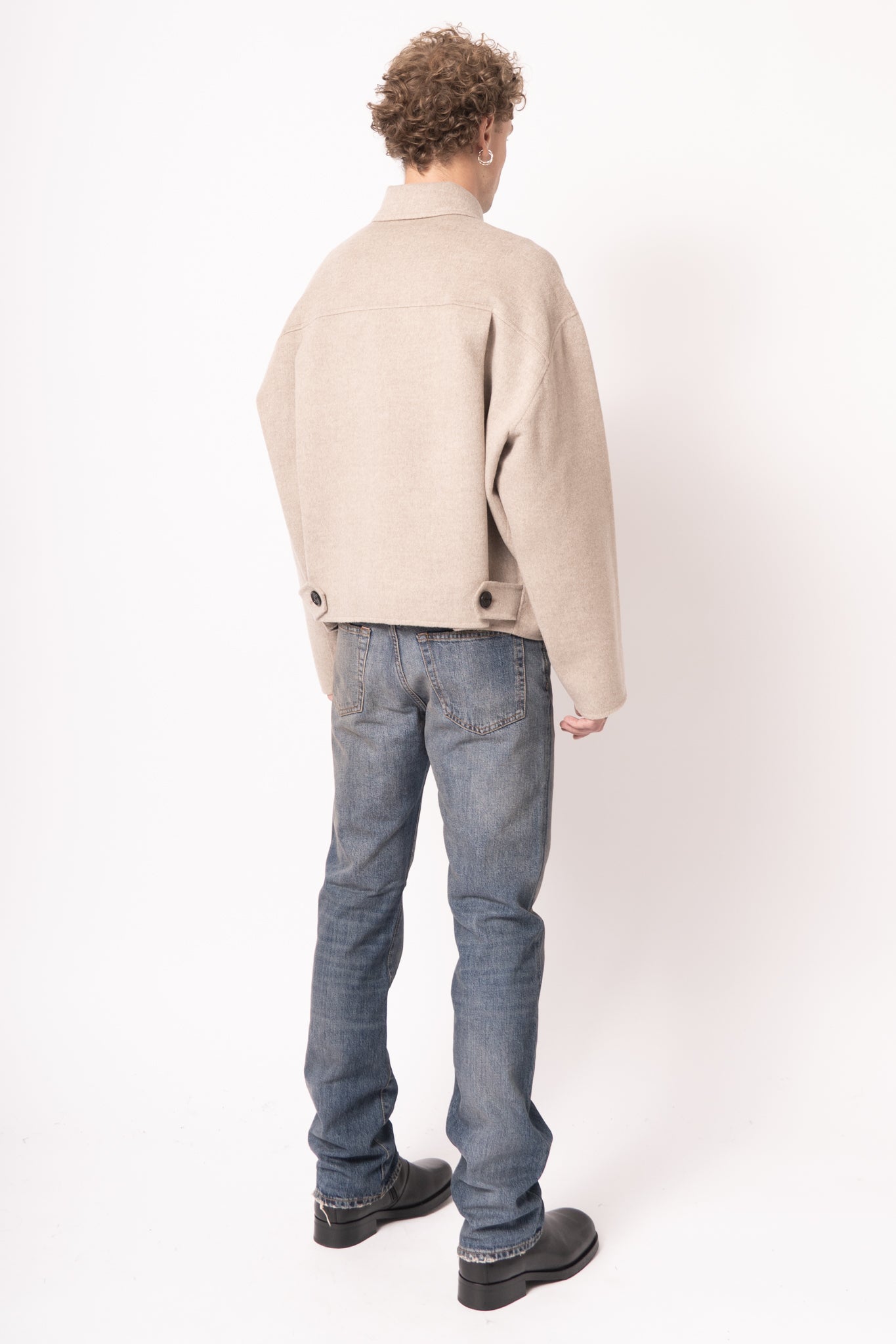 Cashmere Blend Jacket Oatmeal Melange
