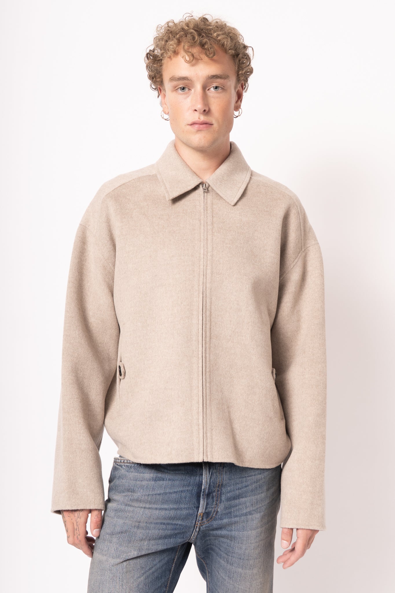 Cashmere Blend Jacket Oatmeal Melange