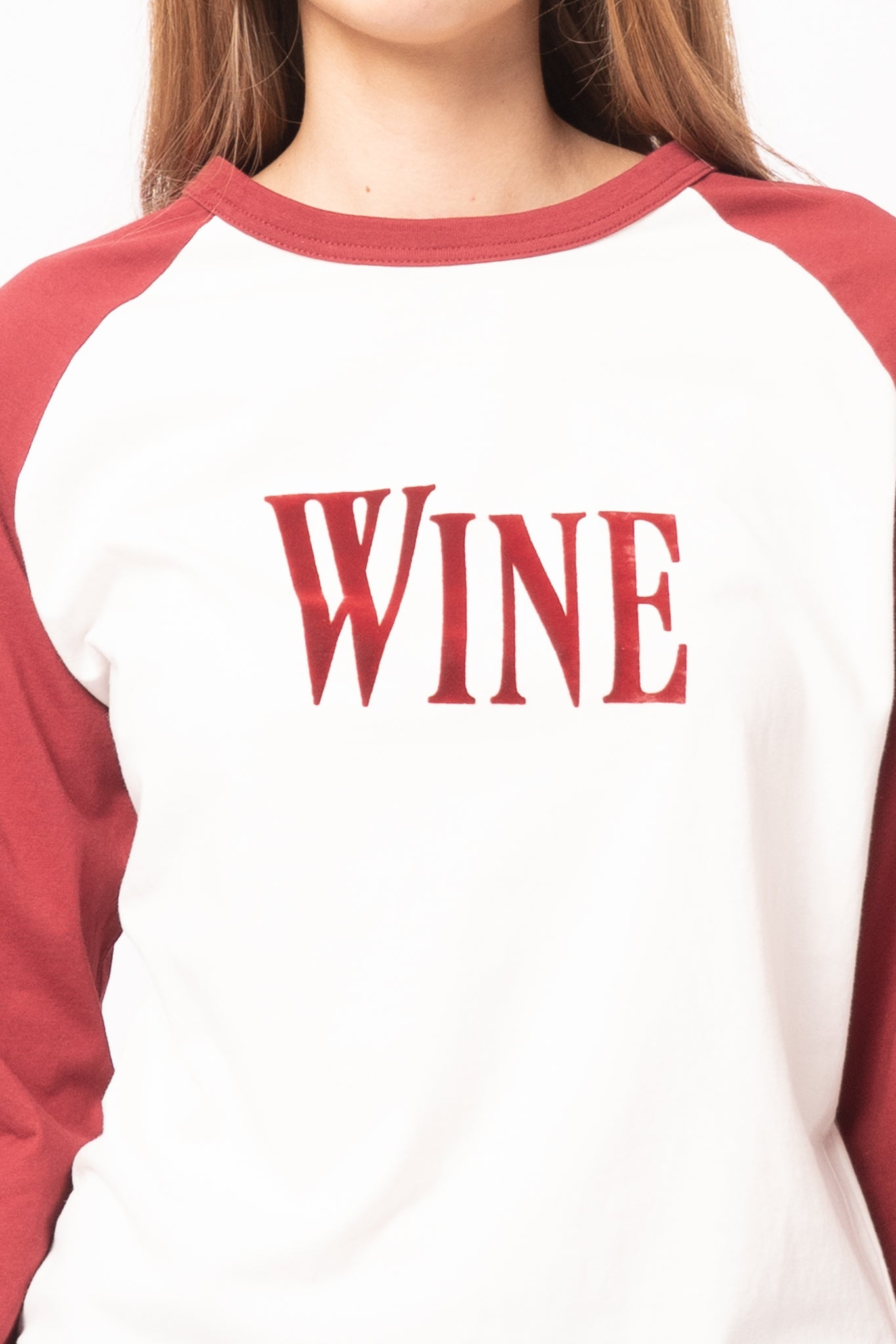 Wine Graphic T-Shirt Burgundy/White