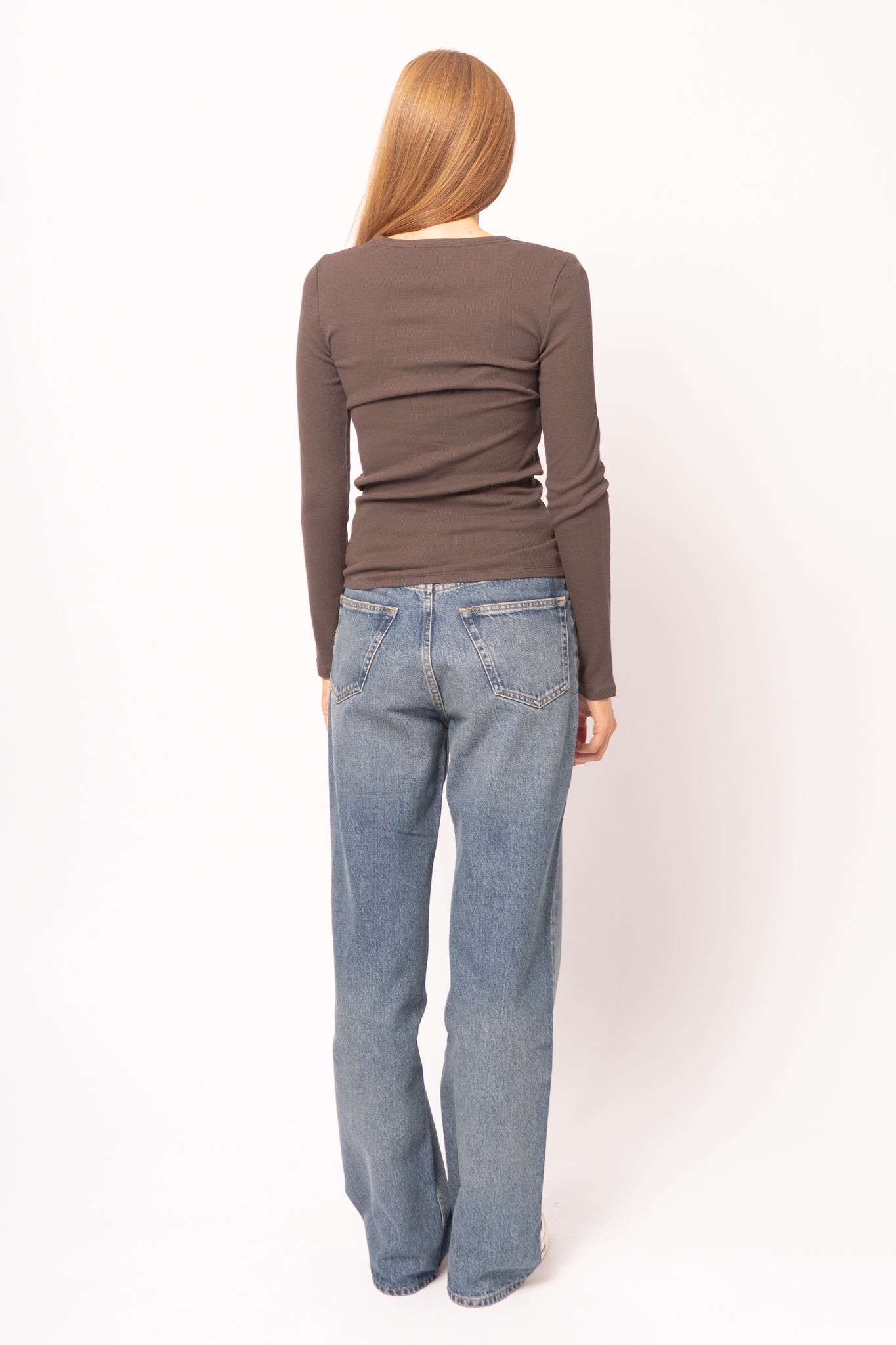 Maya LS T-Shirt Seal Brown