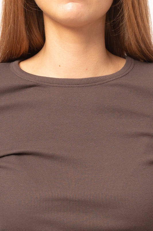 Maya LS T-Shirt Seal Brown