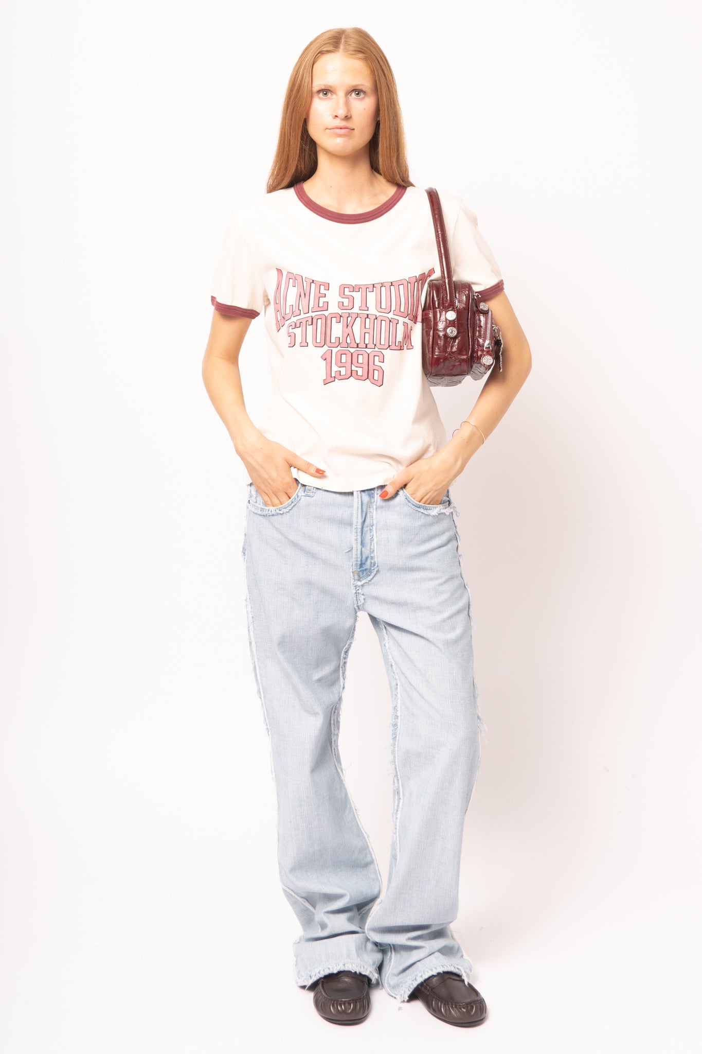 Graphic T-Shirt Off White/Burgundy