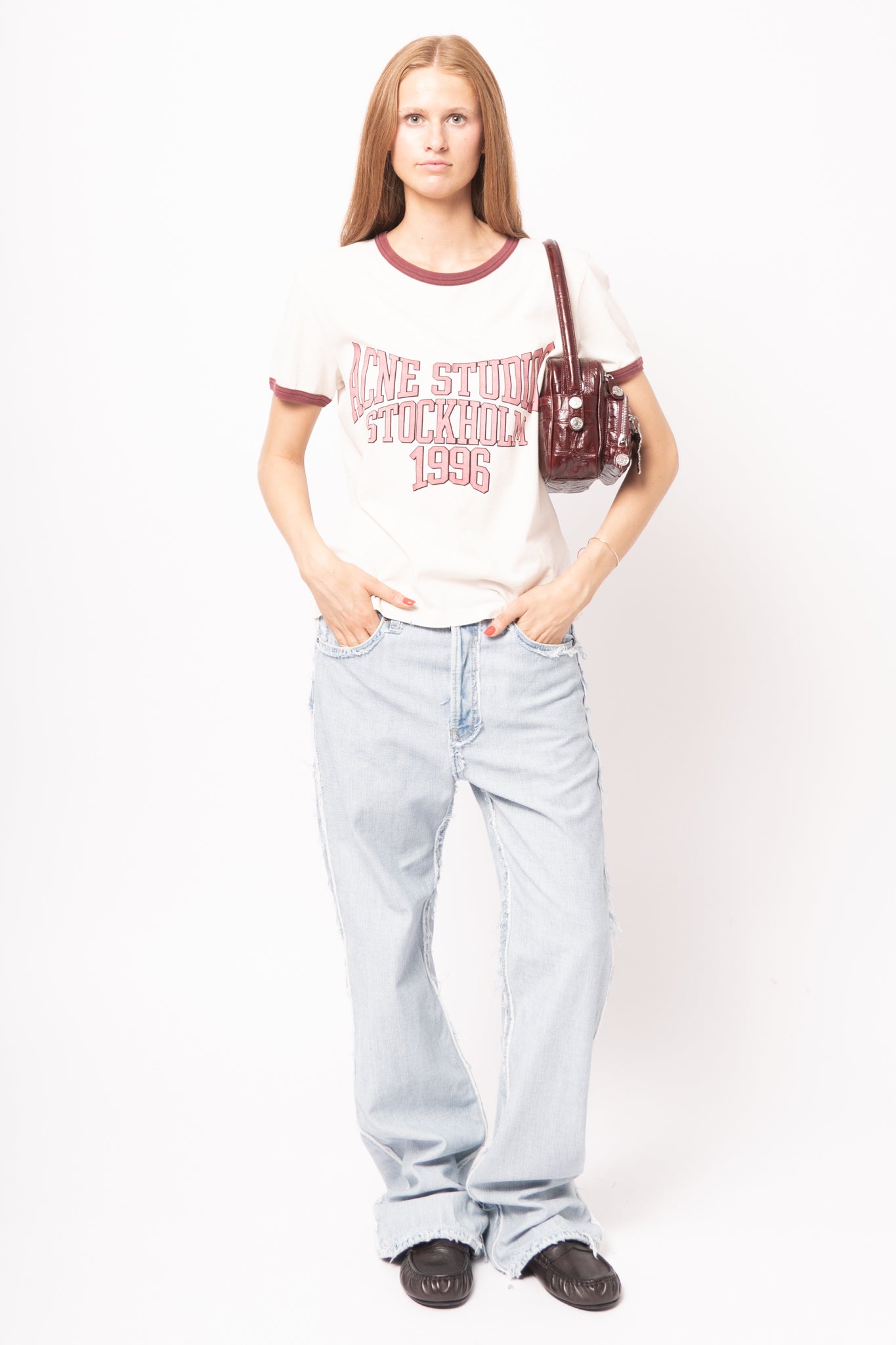 Graphic T-Shirt Off White/Burgundy