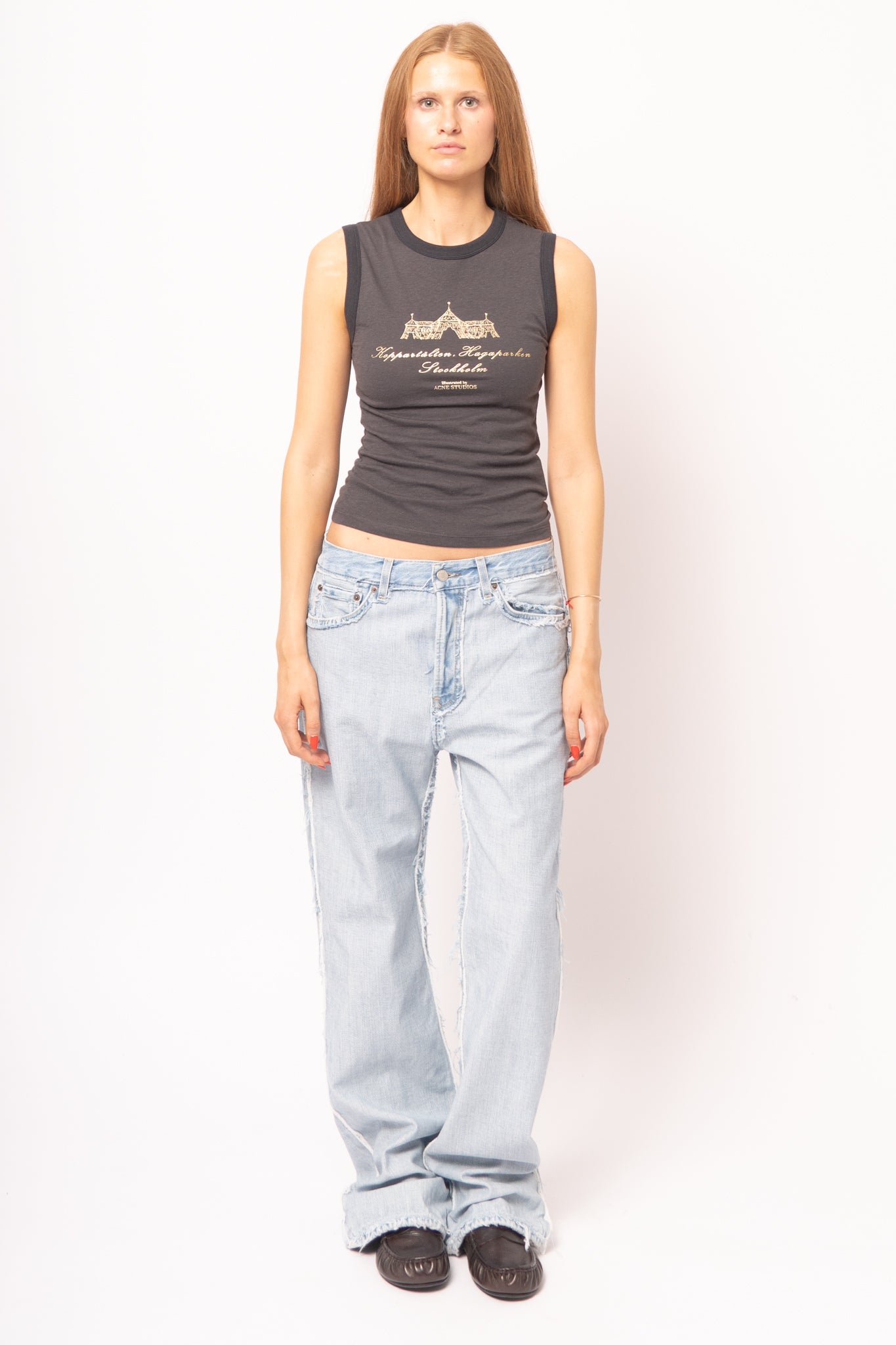 Graphic Tank Top Anthracite Grey