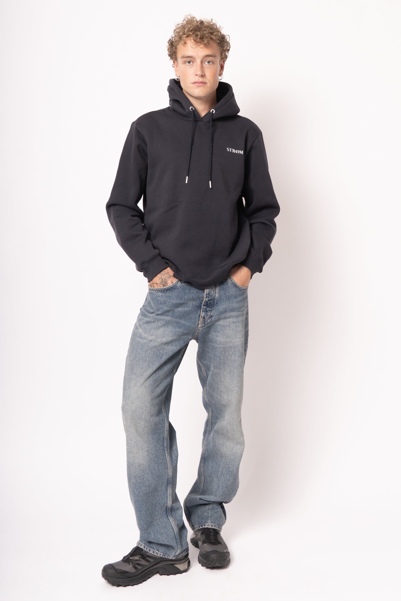 Noahst Logo Sweatshirt Navy Sky