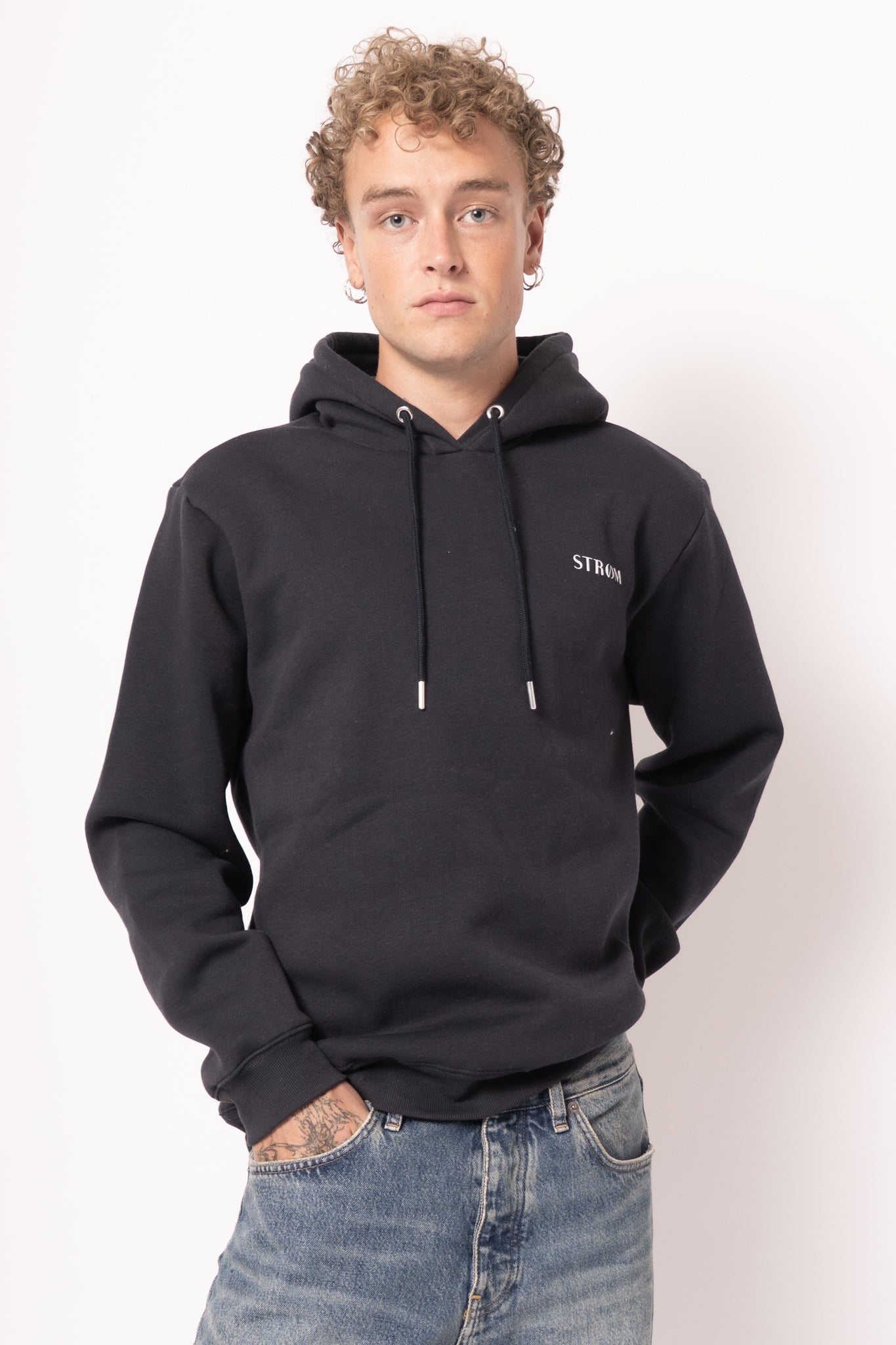 Noahst Logo Sweatshirt Navy Sky