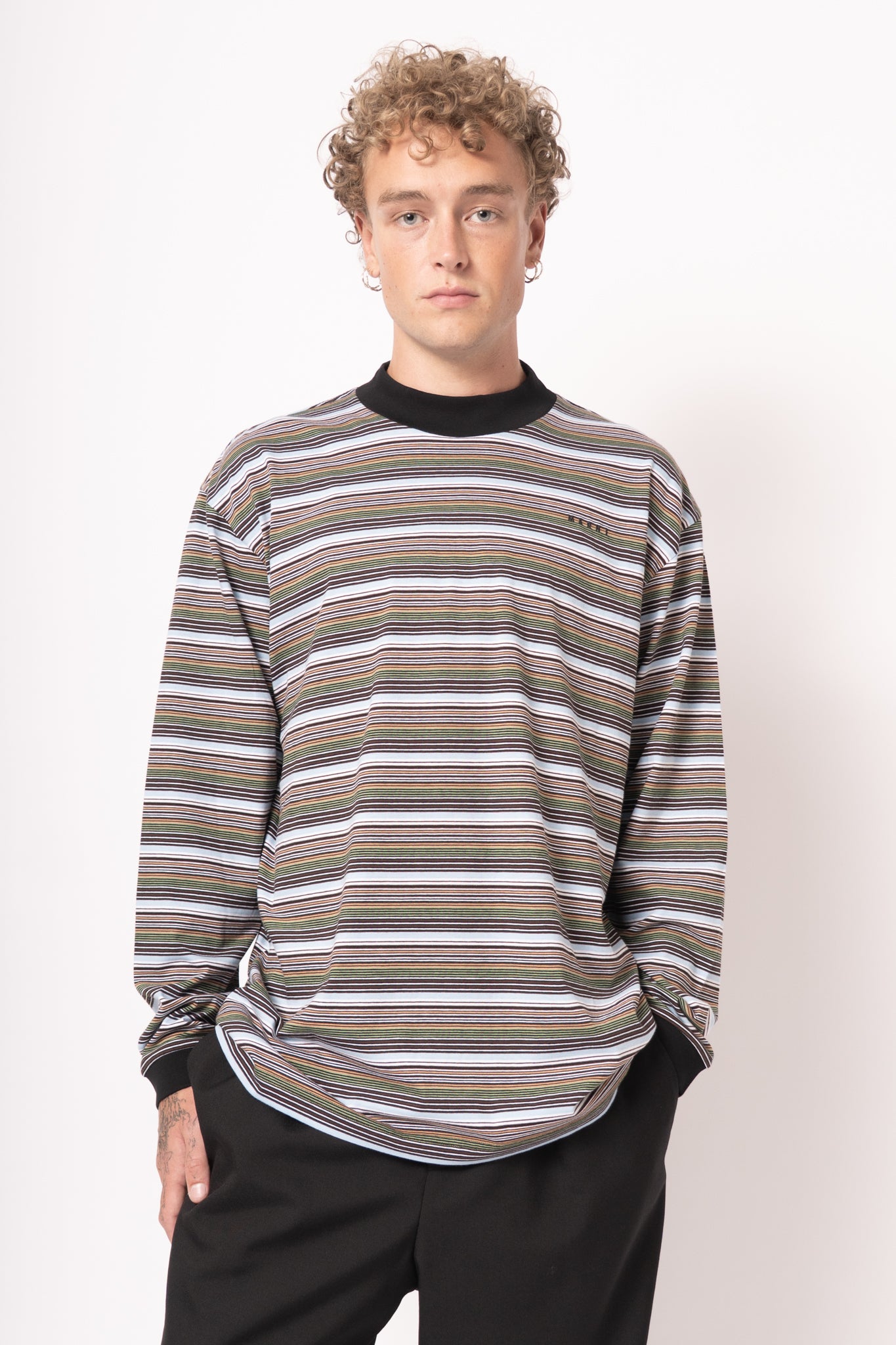 Multicolour Striped Long-Sleeved T-shirt