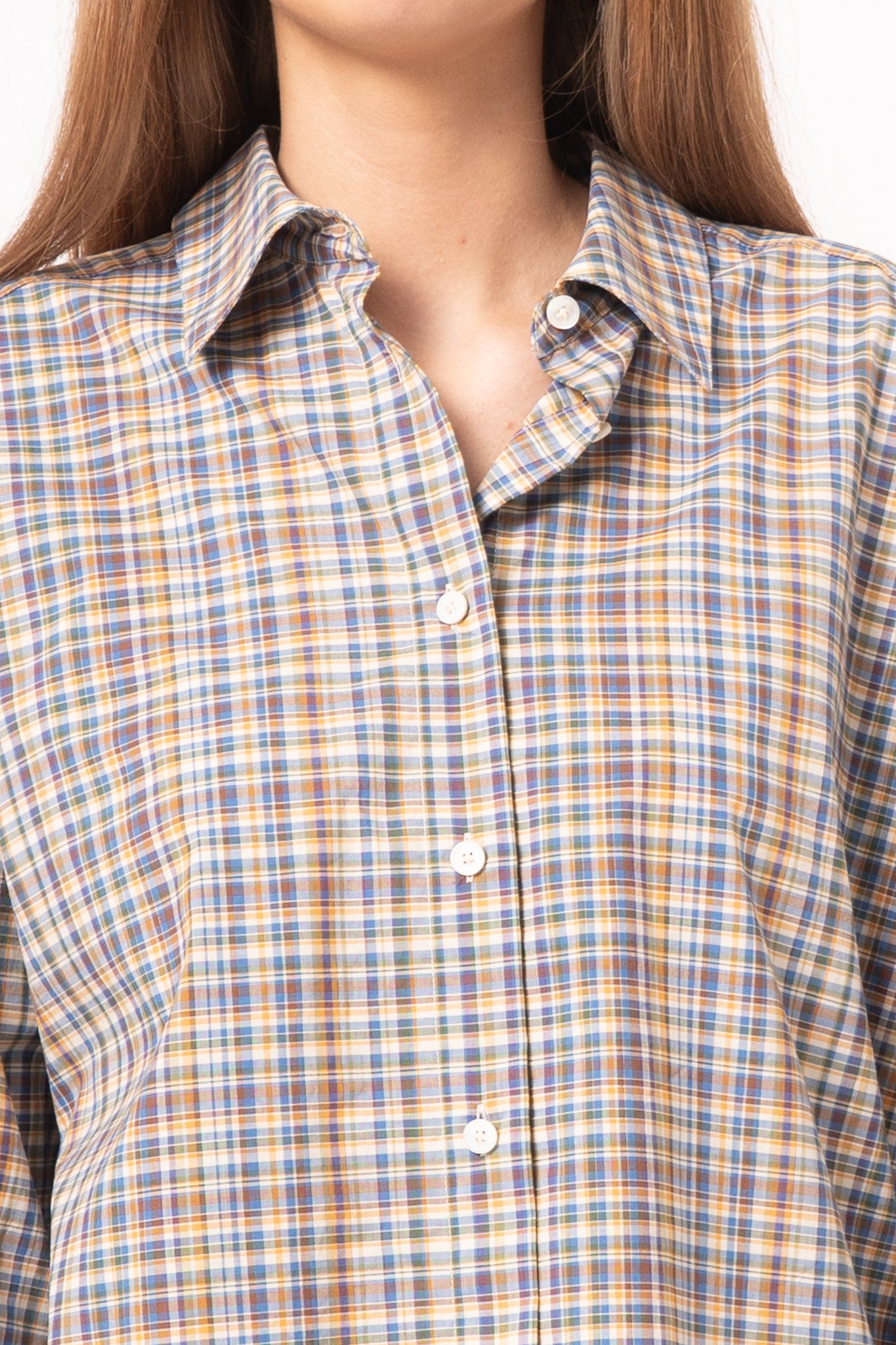 Classic Check Shirt Blue/Orange