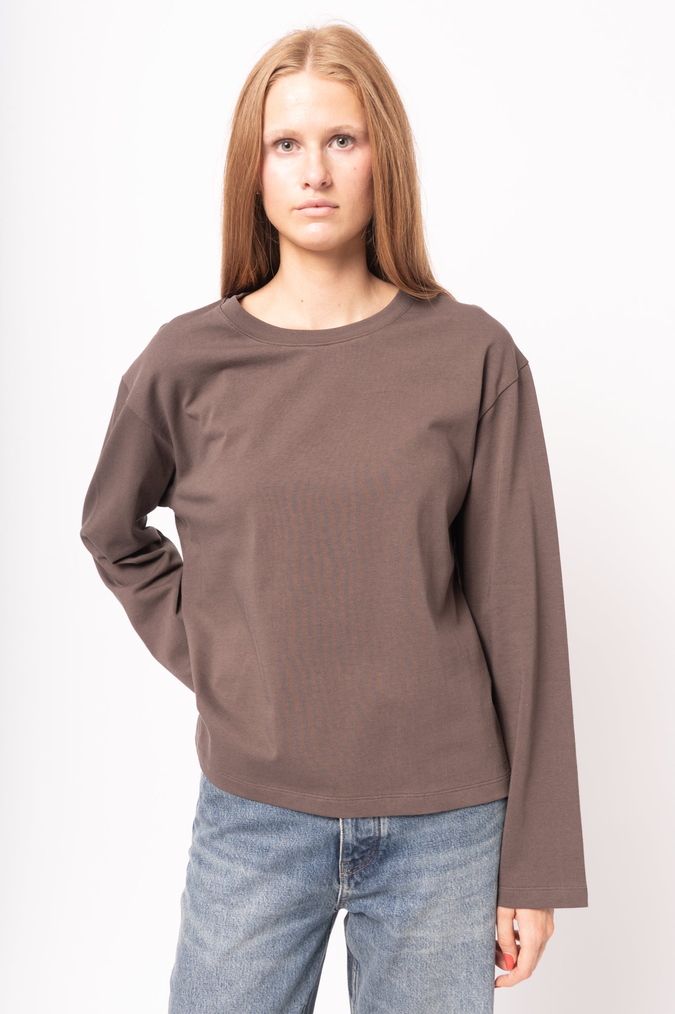 Madison LS T-Shirt Seal Brown