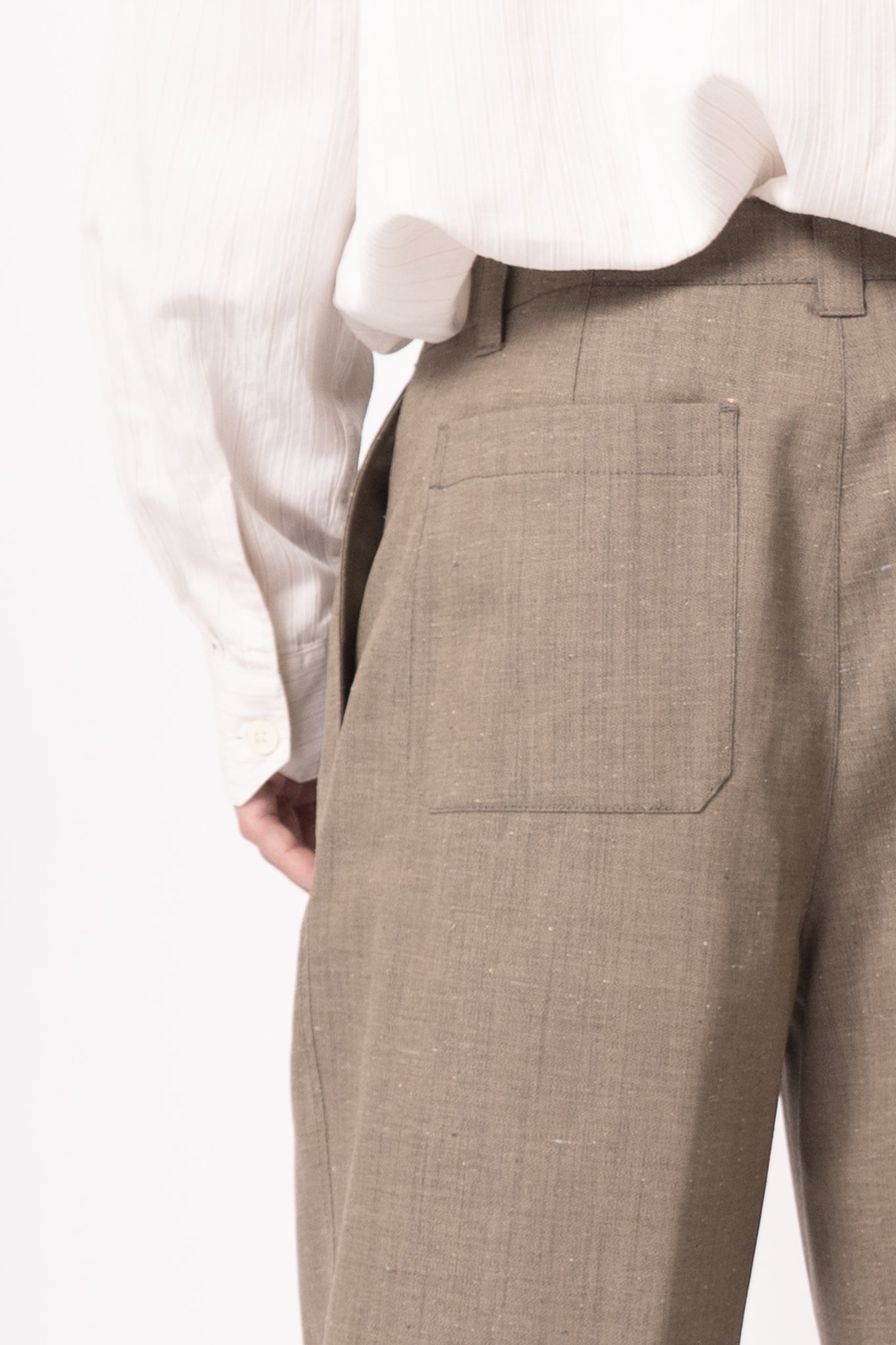 Still Chino Clay Flowy Fleck Wool