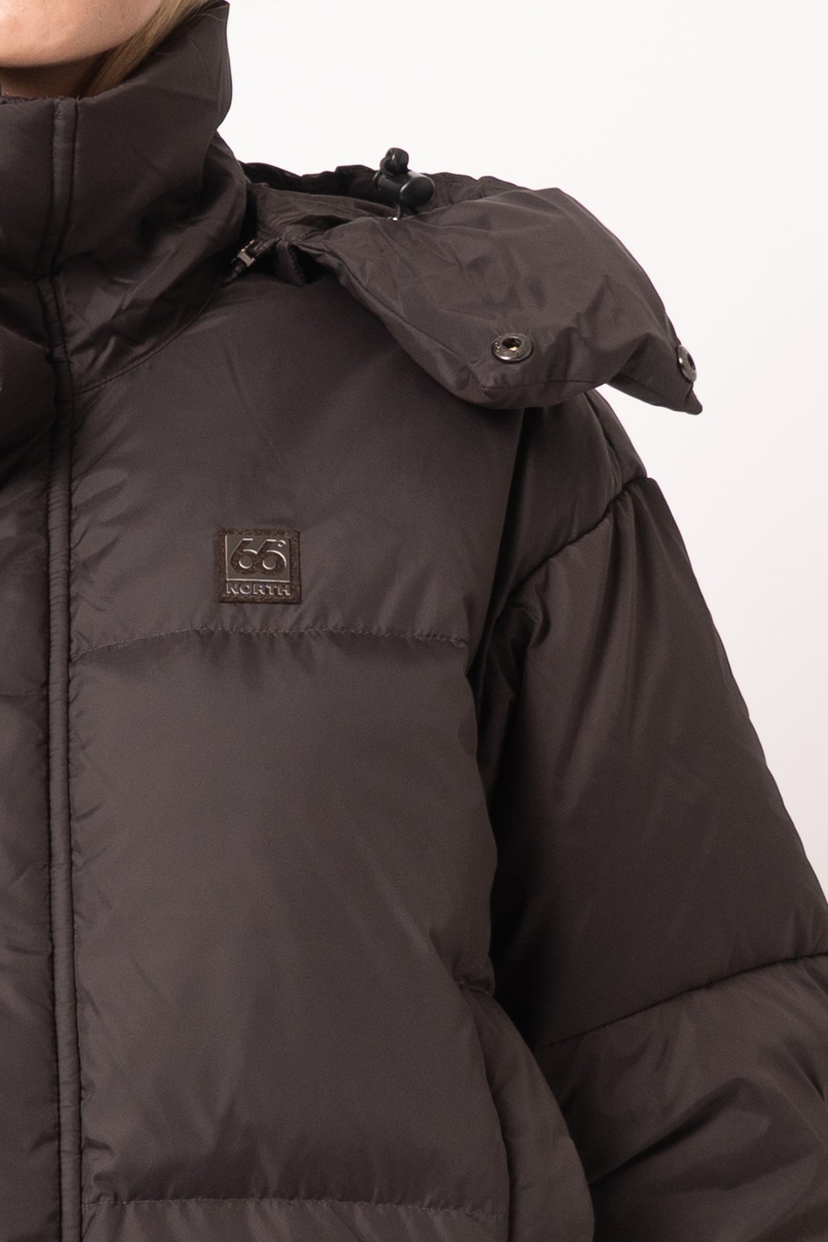 Dyngja Down Cropped Jacket Licorice
