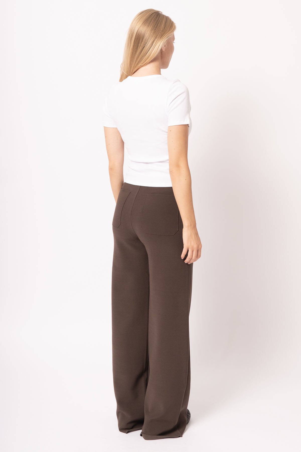 Lay2 Straight Trouser Cocoa Brown