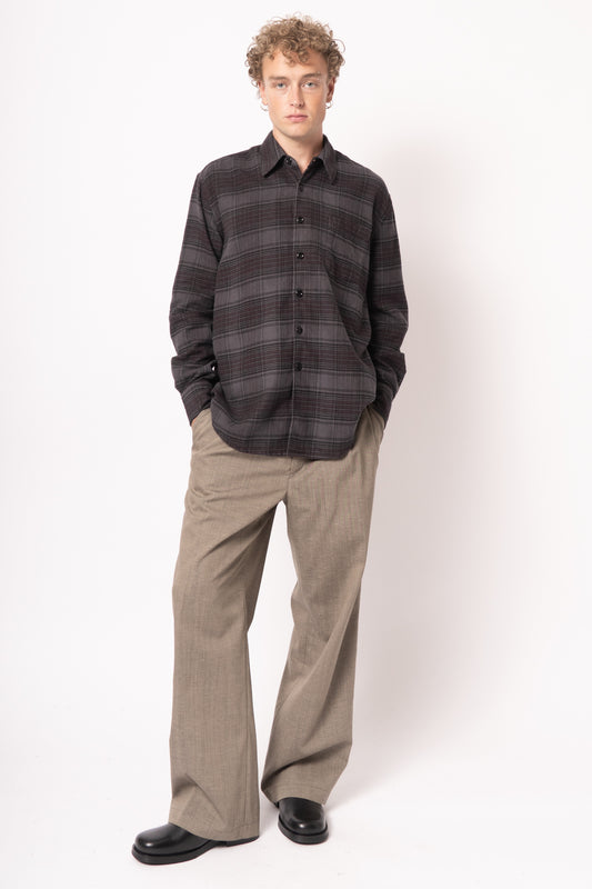 Above Shirt Faded Nocturne Check Flannel