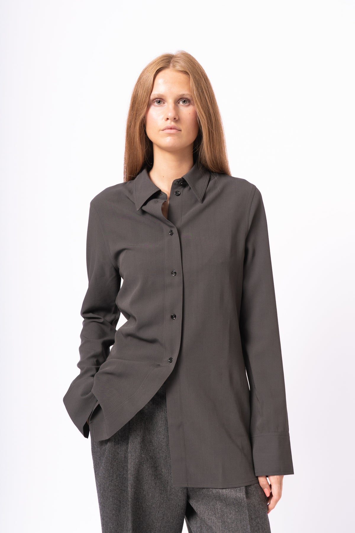Lightweight Wool Shirt Washed Black