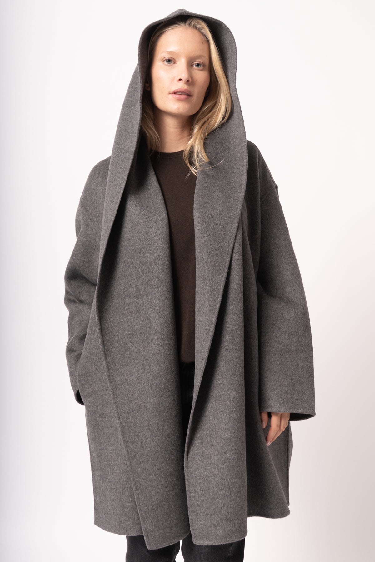 Hoodie Coat Pale Grey Melange