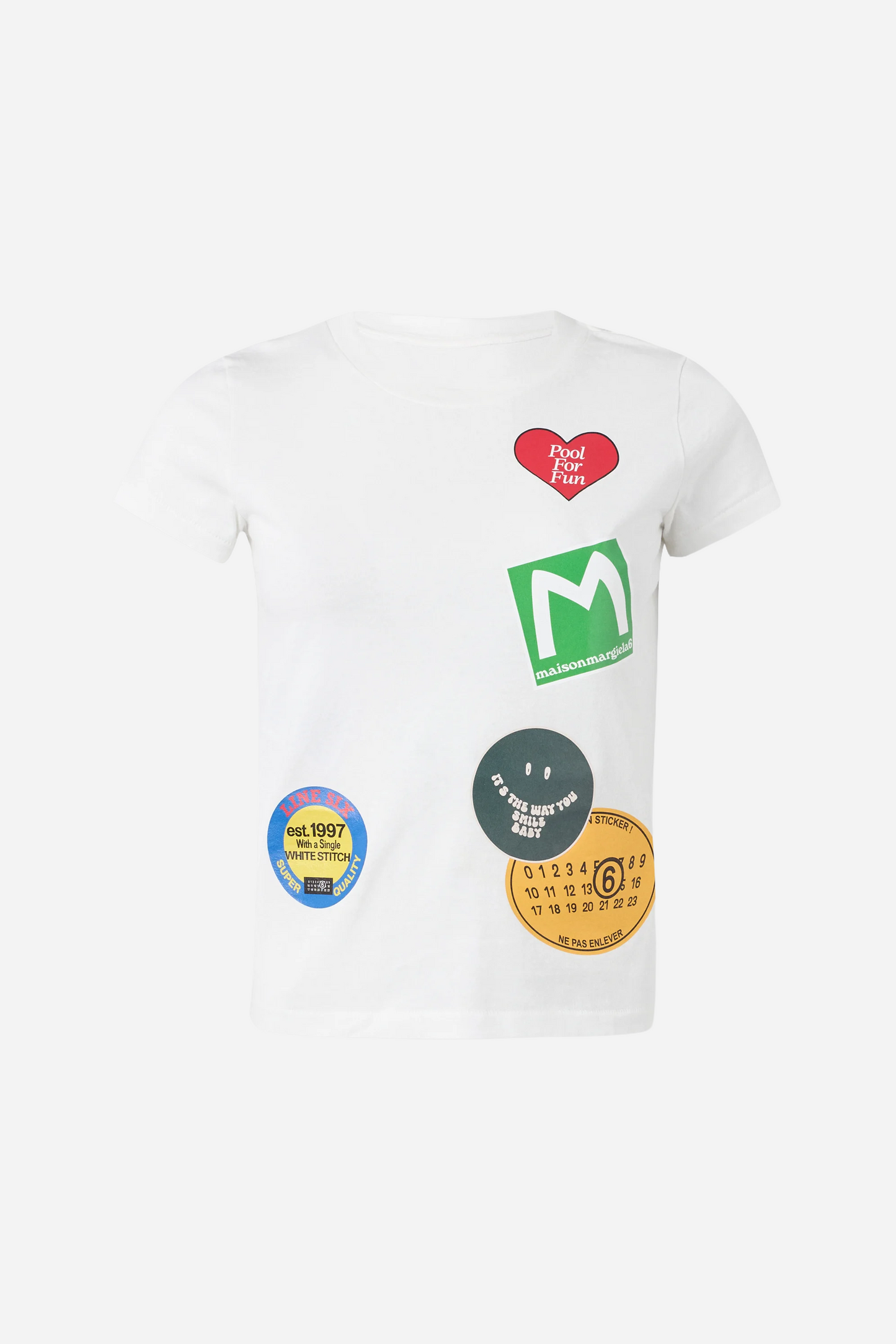 Stamp Print T-Shirt White