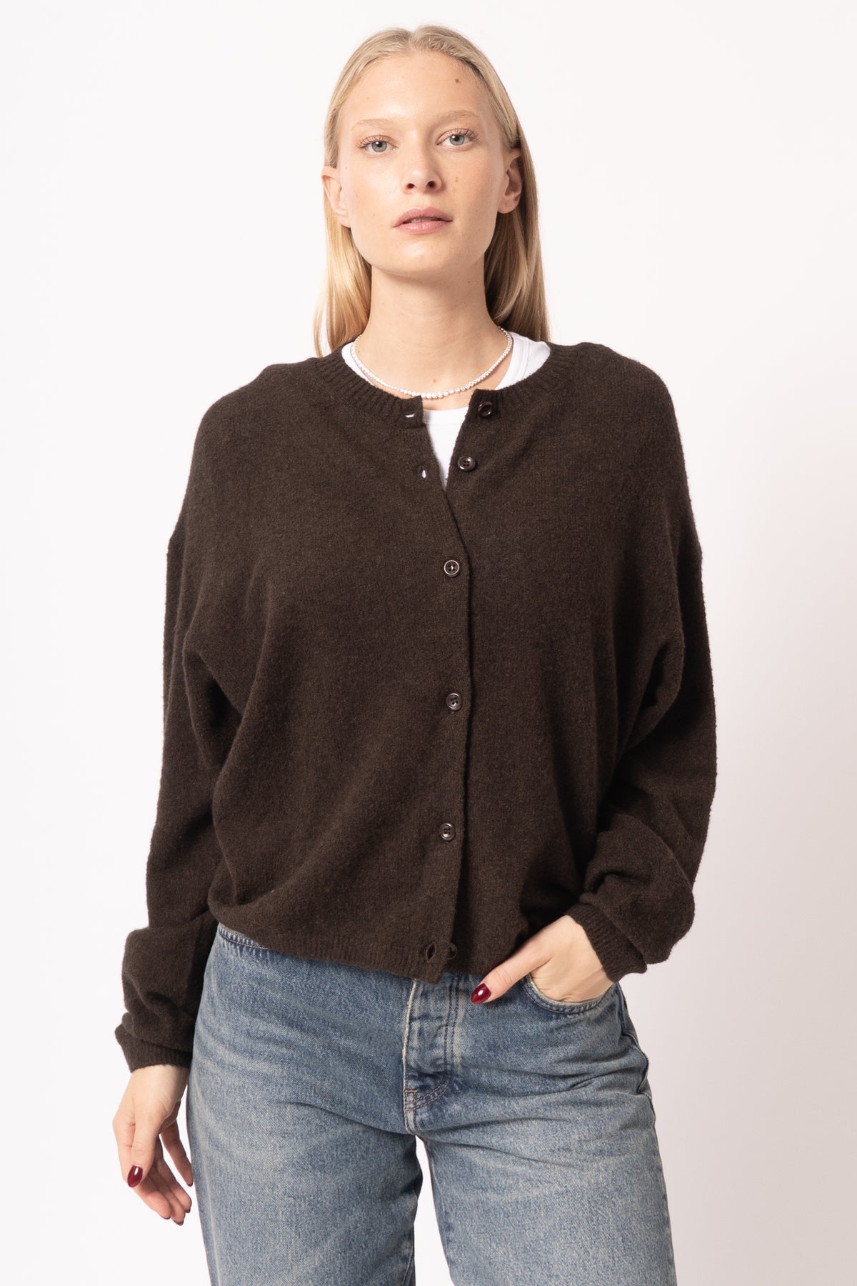 Ouity Cardigan Choco Melange