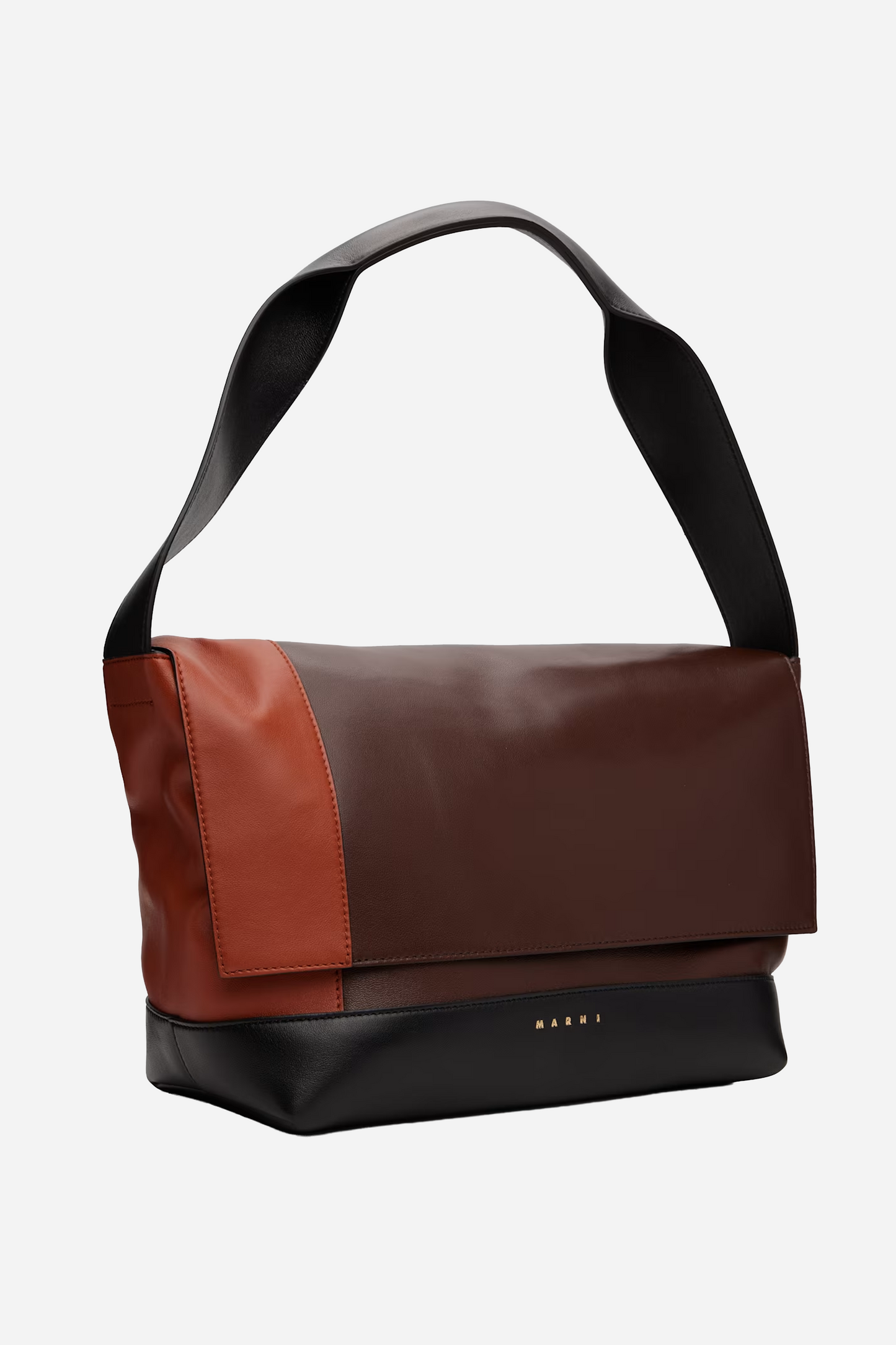 Brown & Orange Pod Pochette New Handle Bag