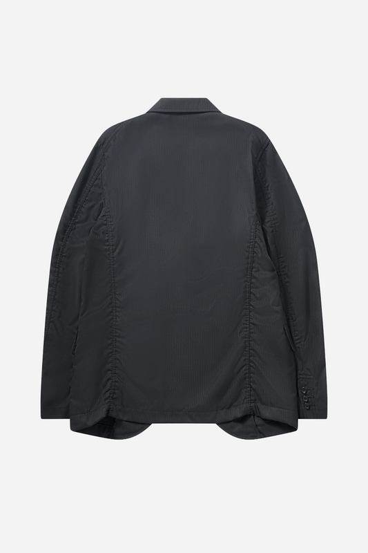 Single Breasted Herringbone Blazer Black/Navy
