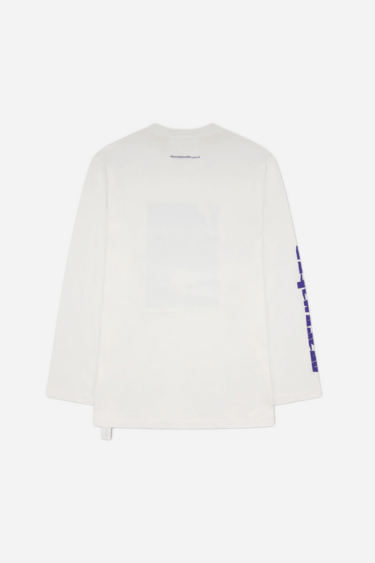 Regular LS Tee Panorama Print White
