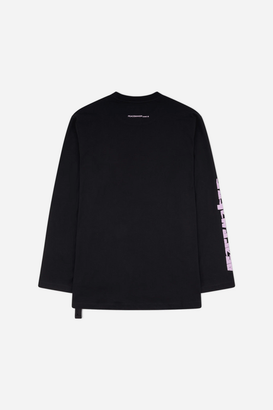 Regular LS Tee Panorama Print Black