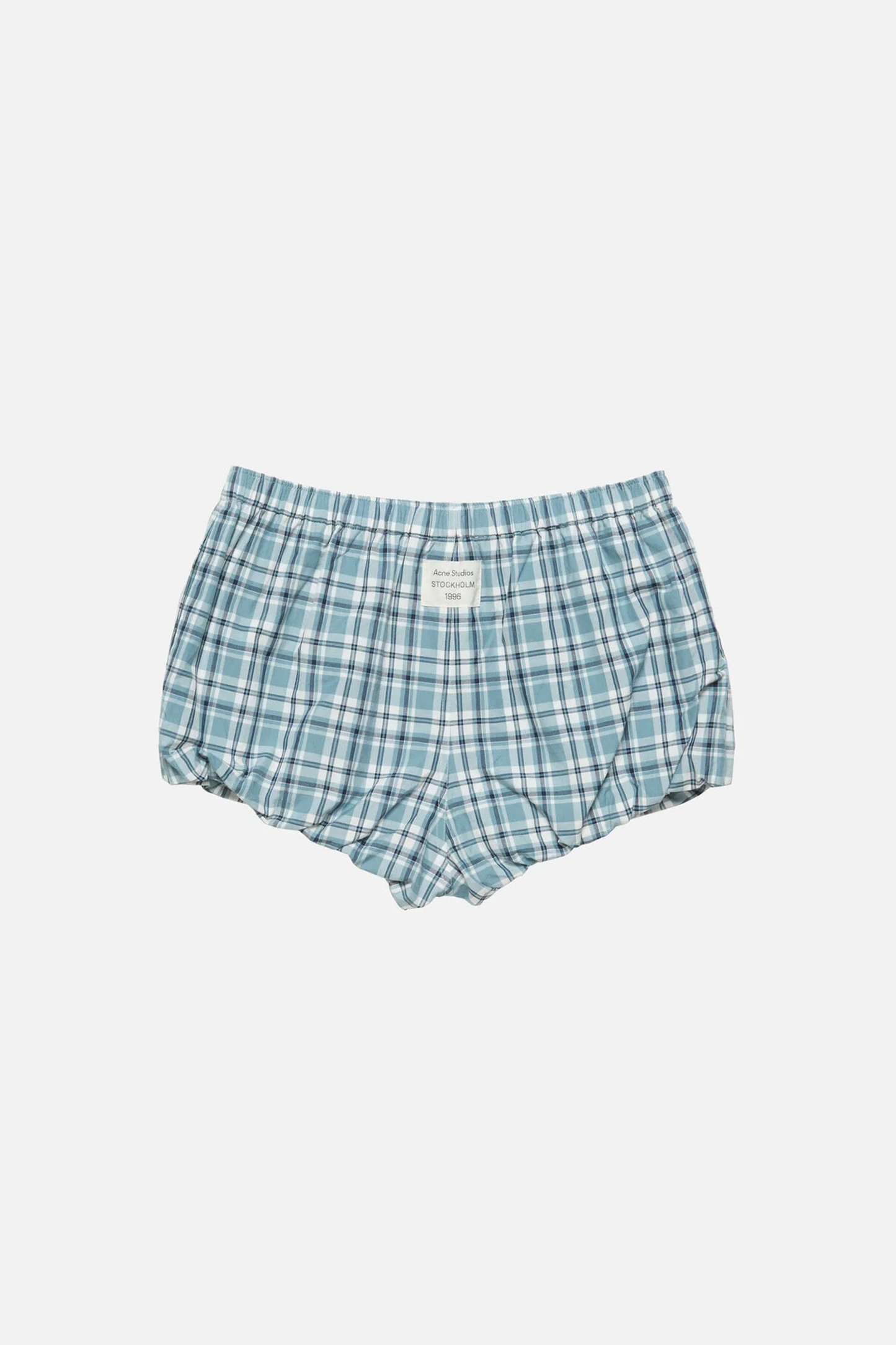 Striped Cotton Shorts Blue White