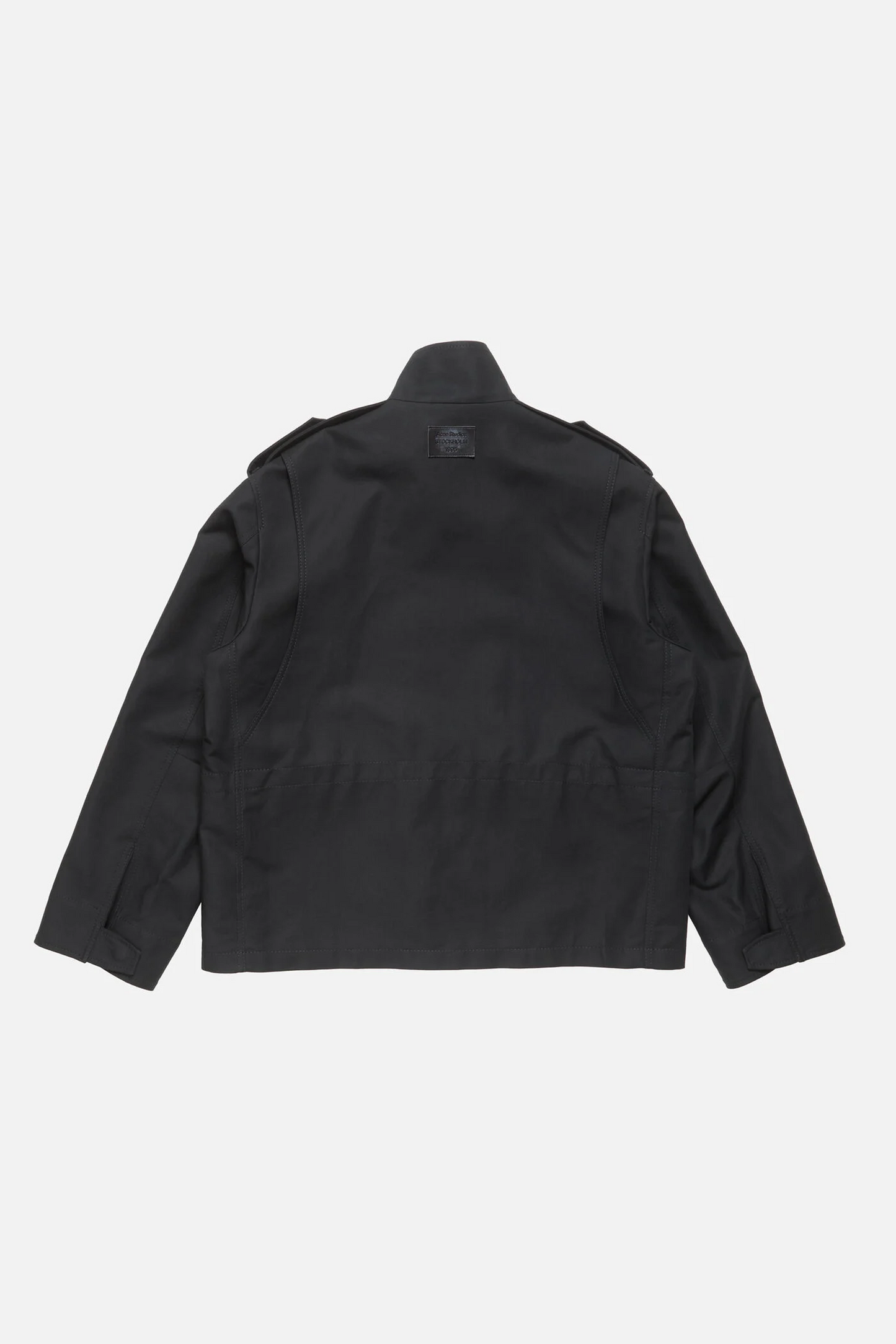 Cotton Satin Blouson Jacket Black