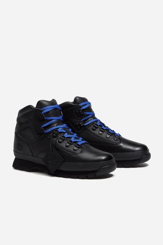 Euro Hiker Mid Lace Up Boot Black Full Grain