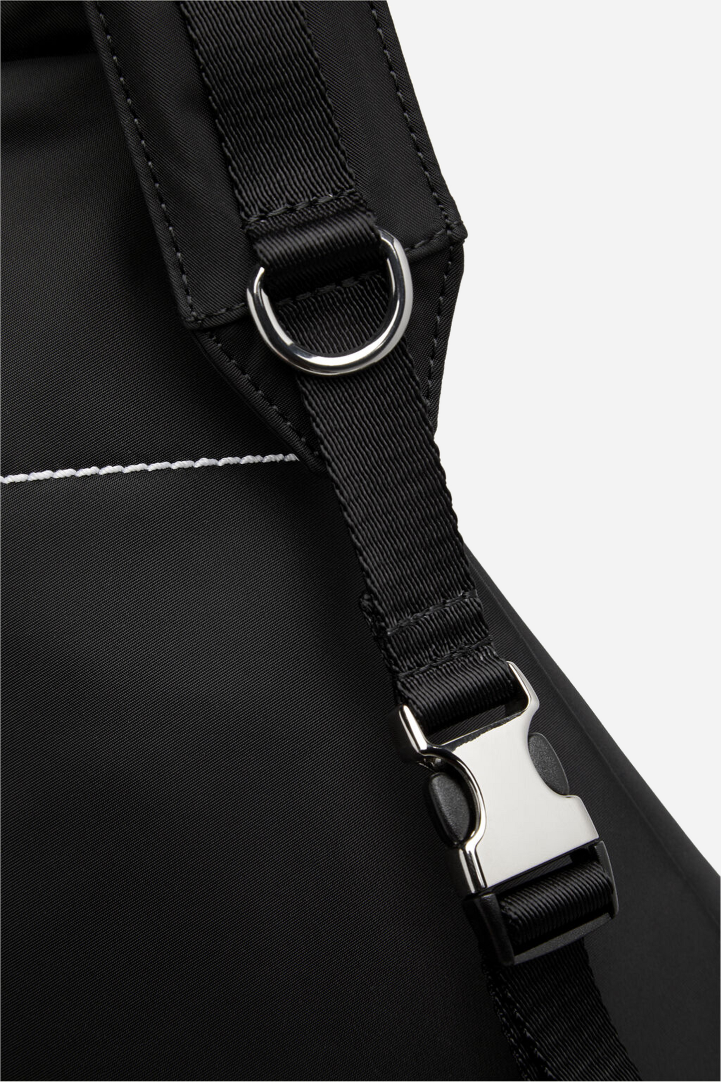 Nylon Sling Crossbody Bag Black