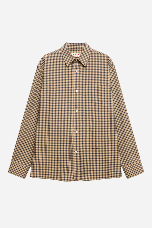 Micro Check Shirt Cement
