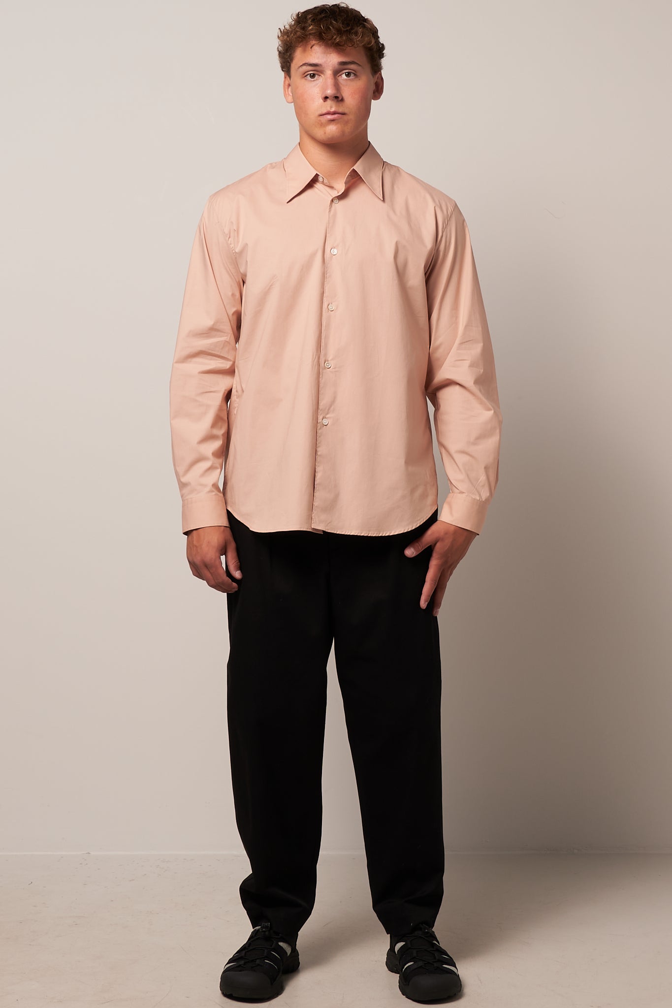 Button Up Shirt Blush Beige