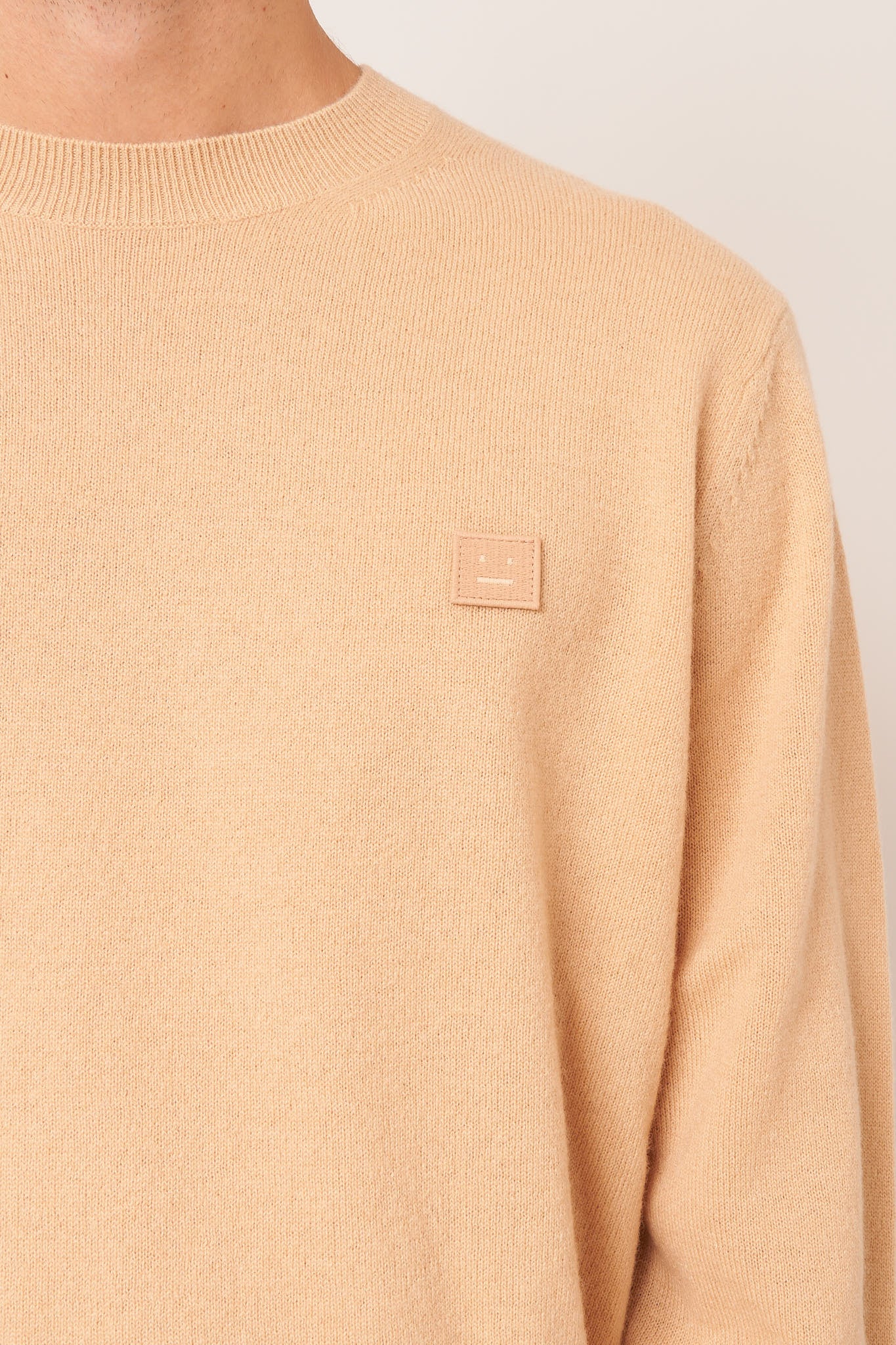 Crew Neck Knit Jumper Biscuit Melange