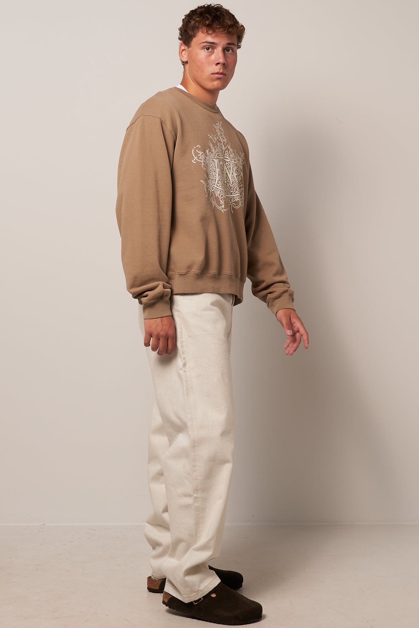 Fall Sweatshirt Dark Beige