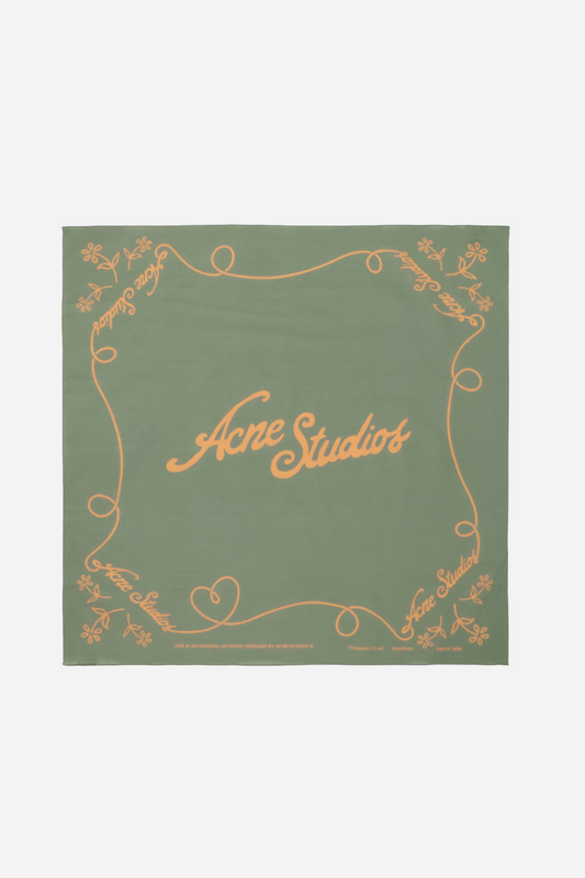 Logo Scarf Green/Honey Yellow