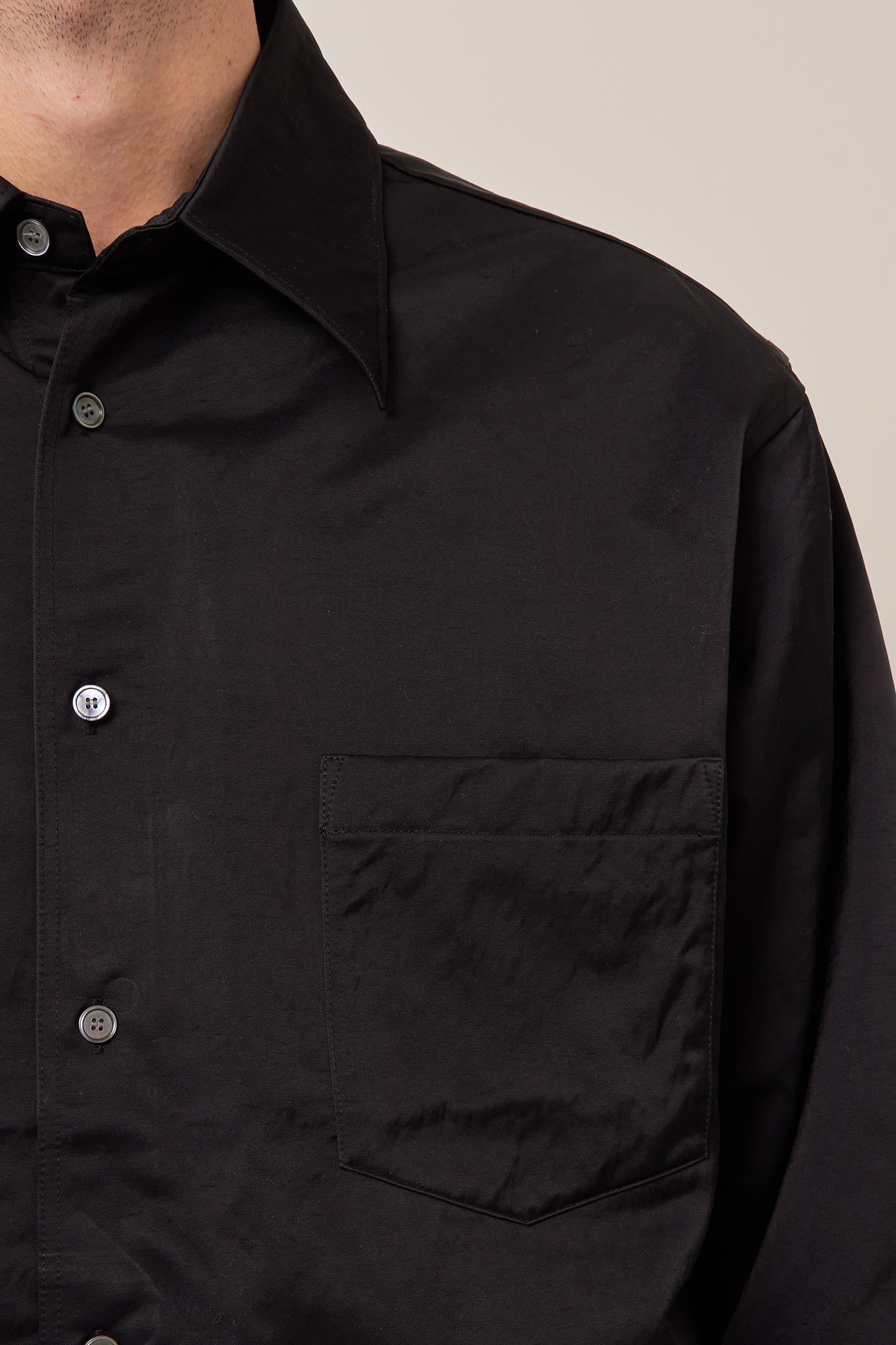 Nylon Pocket Shirt Black