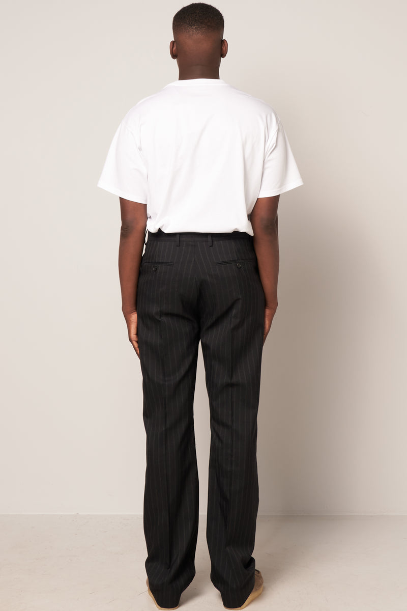 Pinstripe Suit Trousers Black/Grey