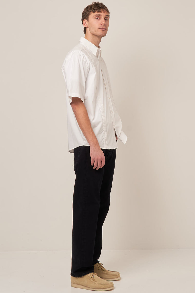 Short Sleeve Button-Up Shirt White