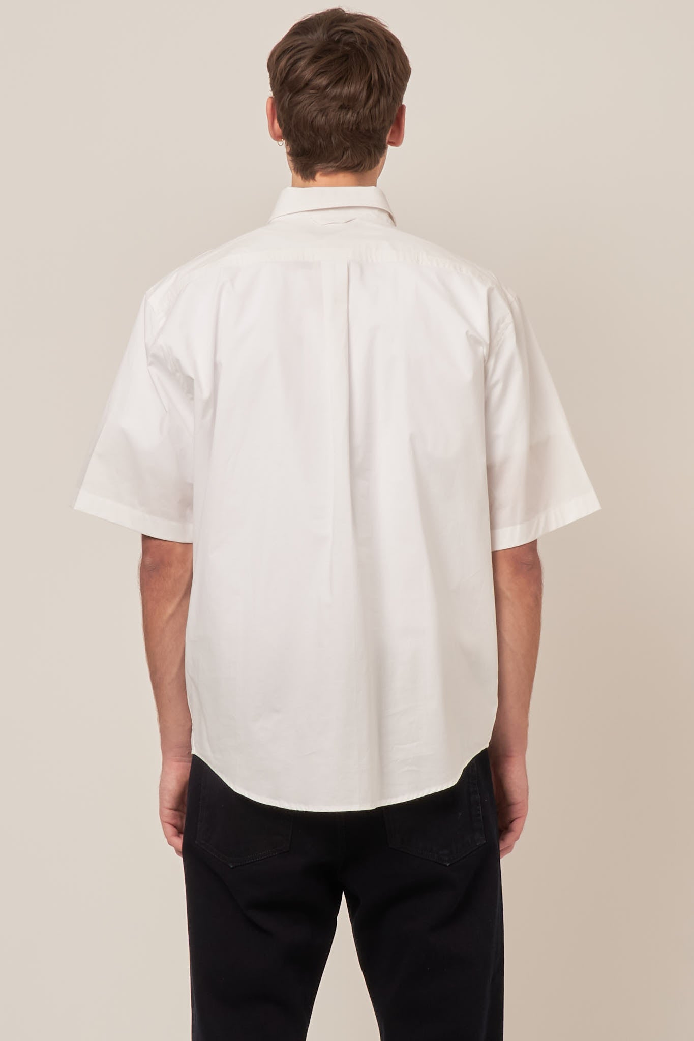 Short Sleeve Button-Up Shirt White