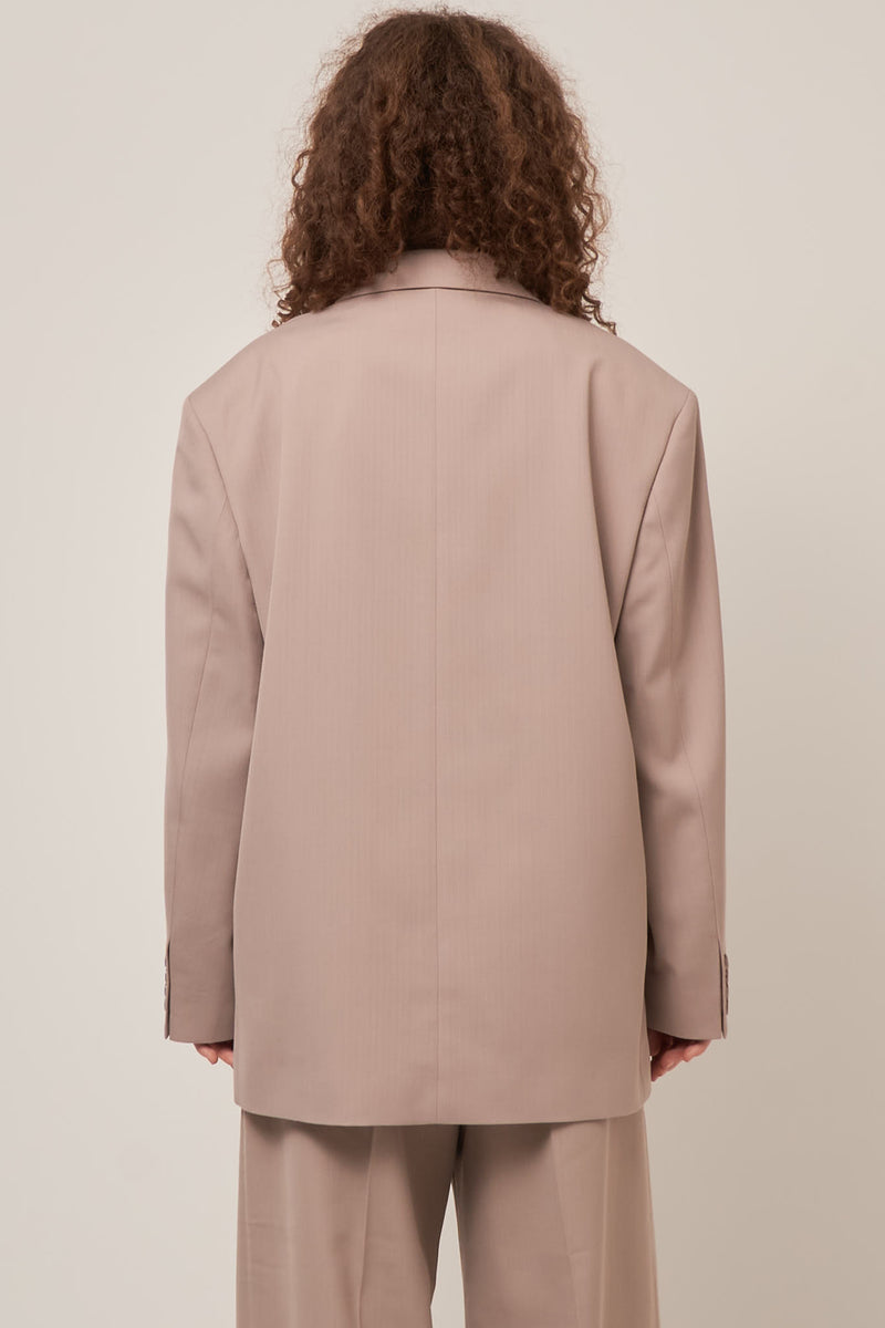 Single-Breasted Jacket Cold Beige